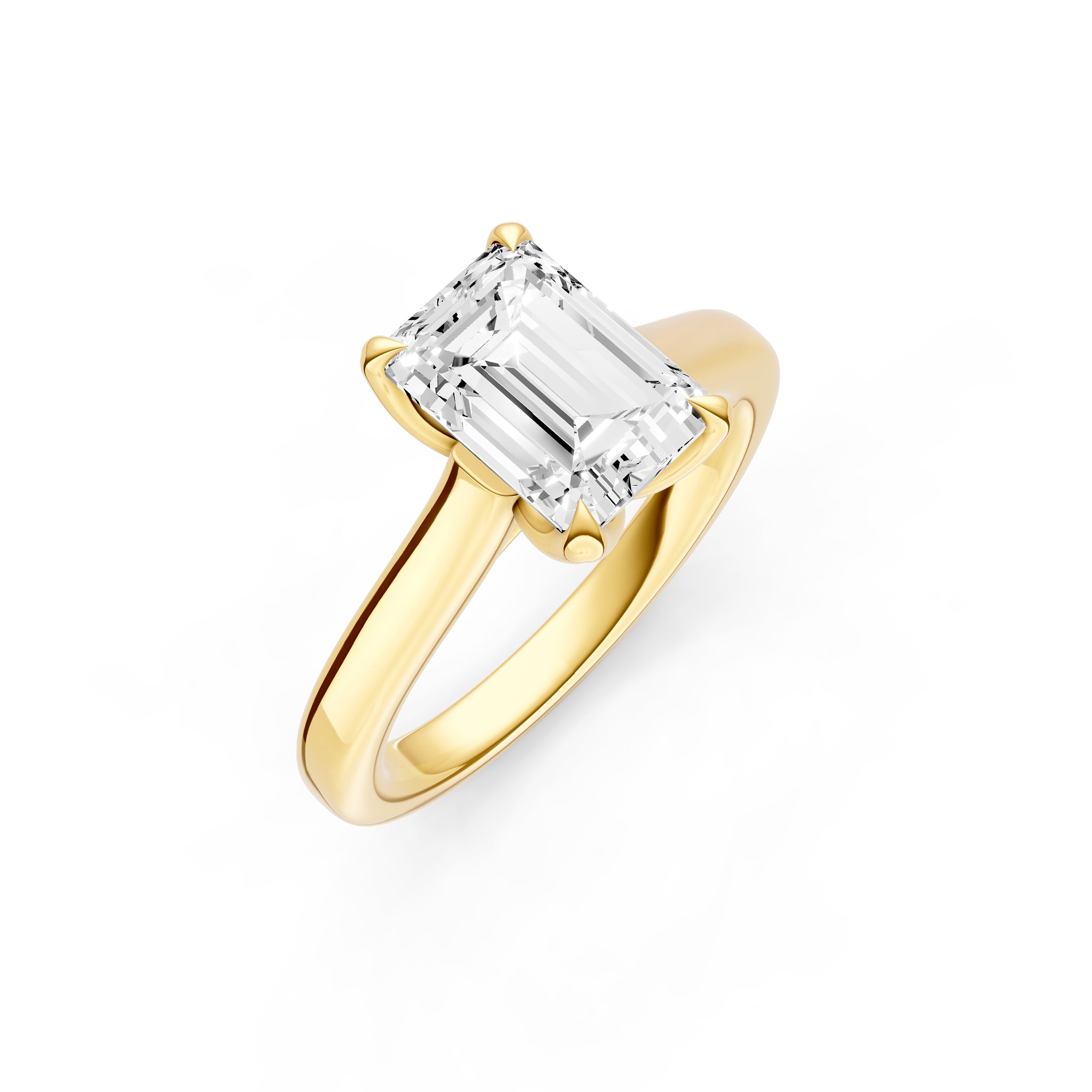Petal Cathedral Engagement Ring (Emerald Cut) Birmingham Jewelry Engagement Ring Birmingham Jewelry