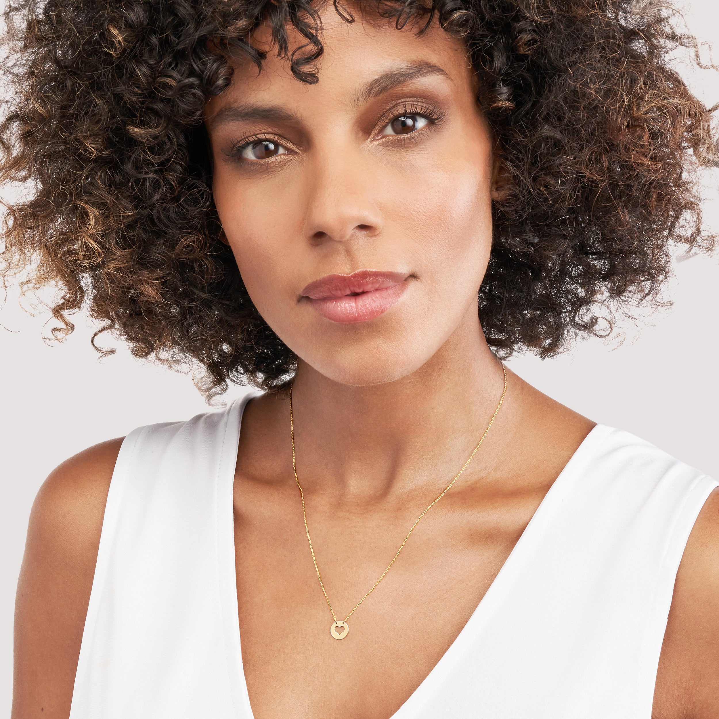 14K Yellow Gold So You Cutout Heart Mini Disc Adjustable Necklace Birmingham Jewelry Necklace Birmingham Jewelry