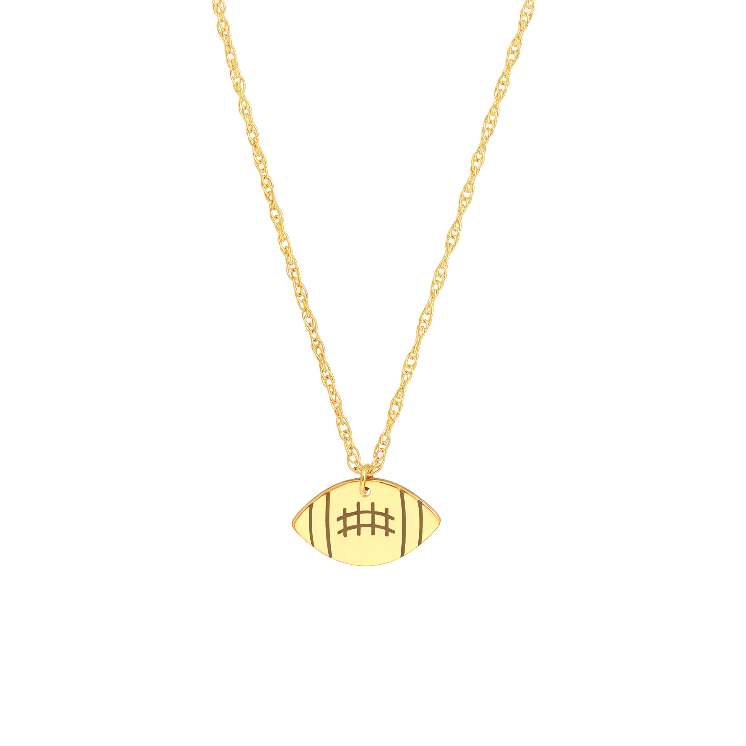 14K Yellow Gold So You Mini Football Adjustable Necklace Birmingham Jewelry Necklace Birmingham Jewelry