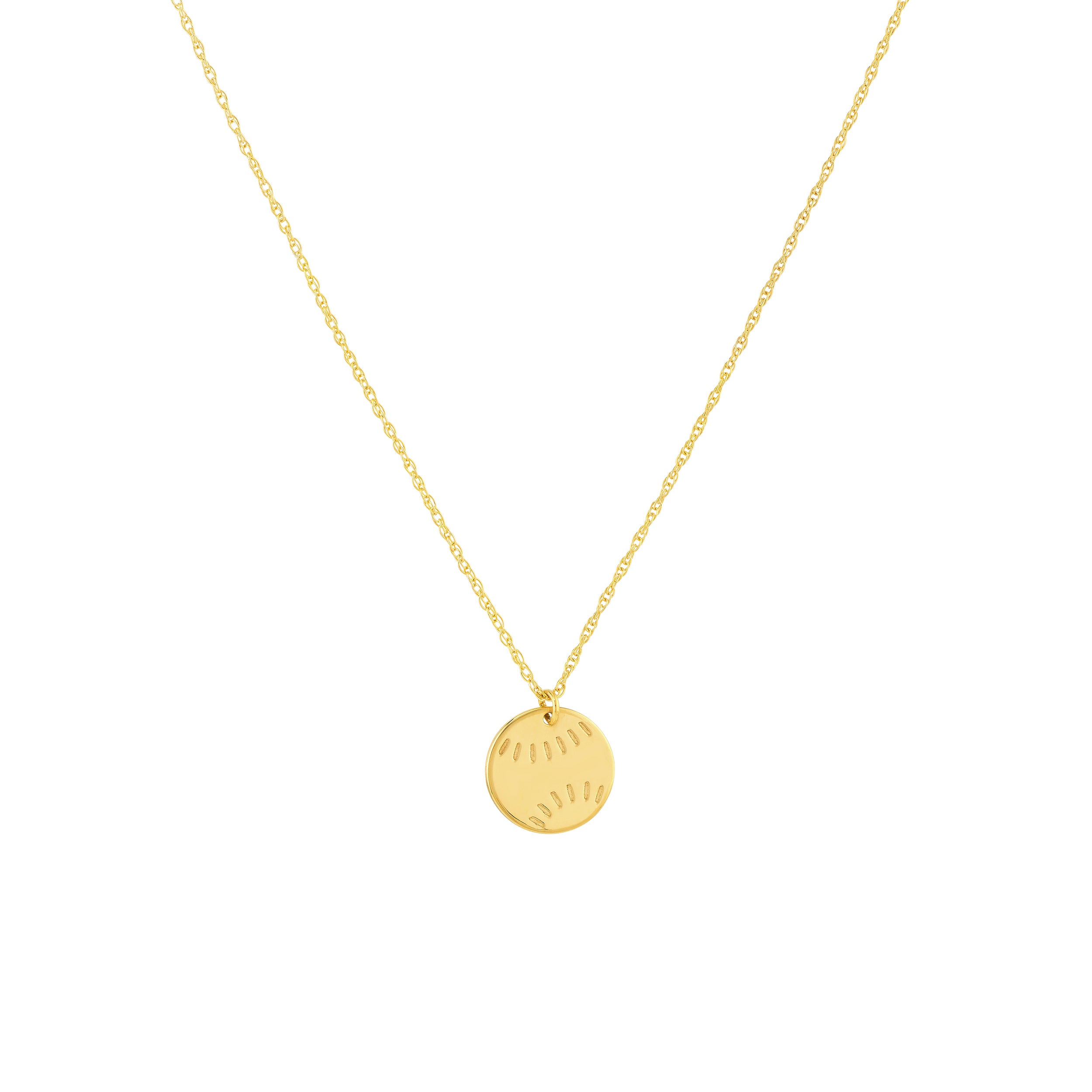 14K Yellow Gold So You Mini Baseball Adjustable Necklace Birmingham Jewelry Necklace Birmingham Jewelry