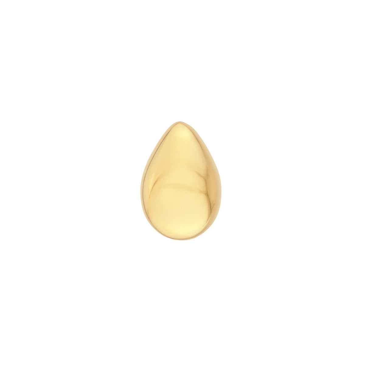 14K Yellow Gold Puffy Teardrop Stud Earrings
