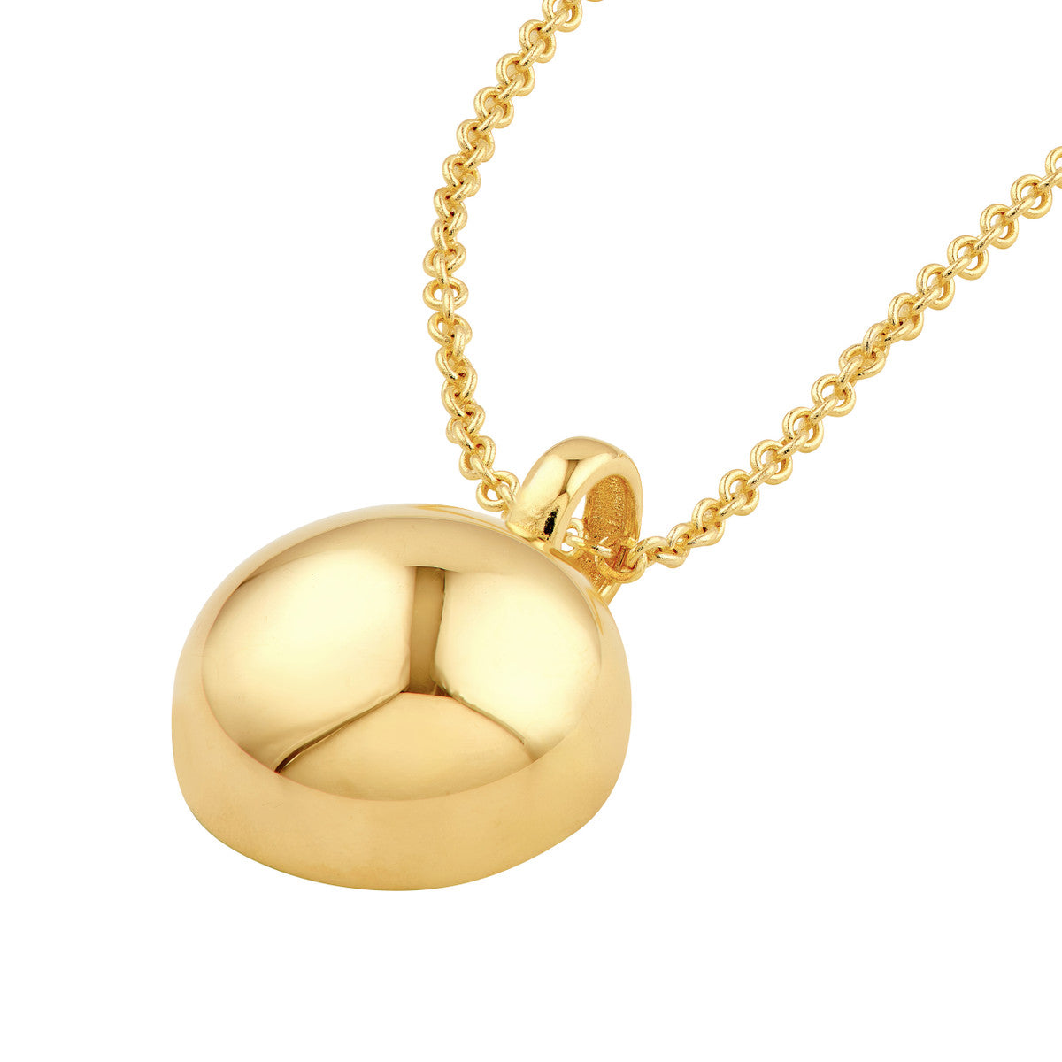 14K Yellow Gold Puffy Round Pendant Birmingham Jewelry Pendant Birmingham Jewelry