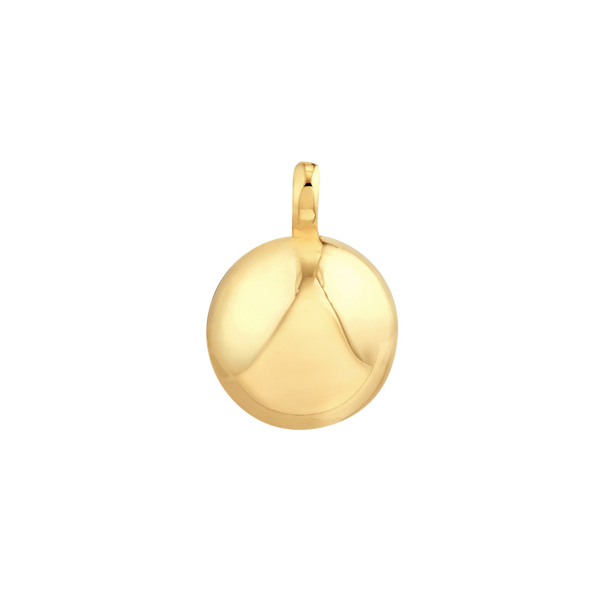 14K Yellow Gold Puffy Round Pendant Birmingham Jewelry Pendant Birmingham Jewelry