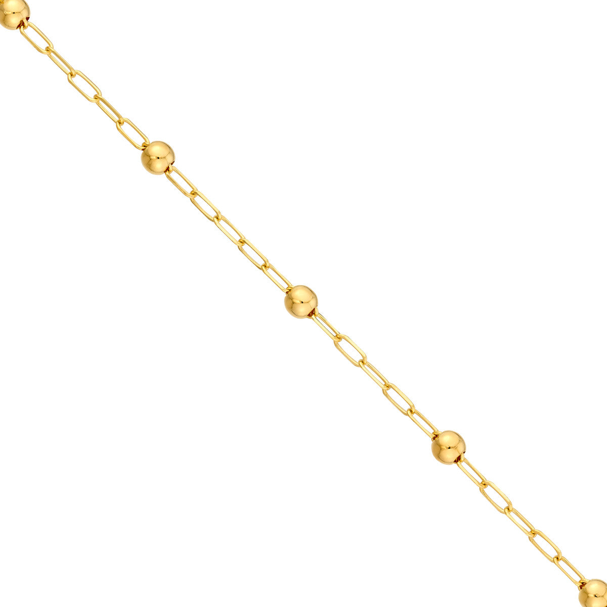 14K Yellow Gold Beaded Paper Clip Chain Birmingham Jewelry Gold Chain Birmingham Jewelry