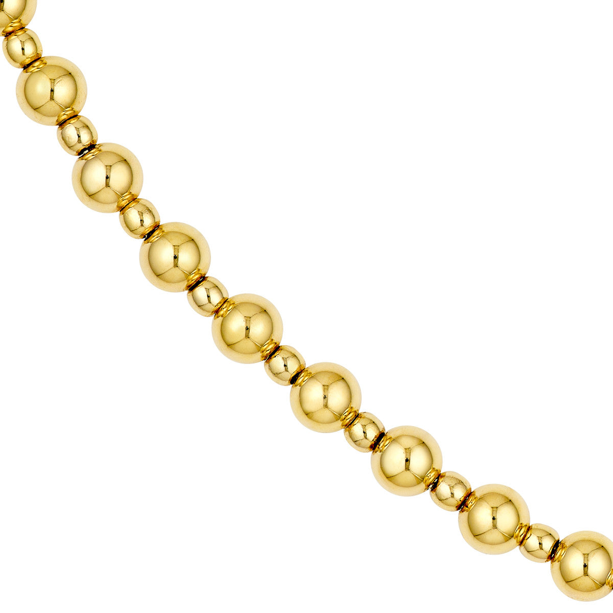 14K Yellow Gold Alternating Bead Necklace