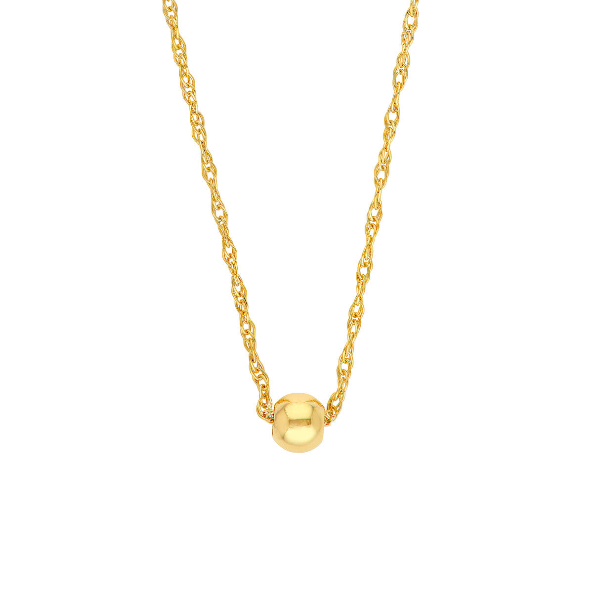 14K Yellow Gold Small Bead Pendant Necklace Birmingham Jewelry Necklace Birmingham Jewelry