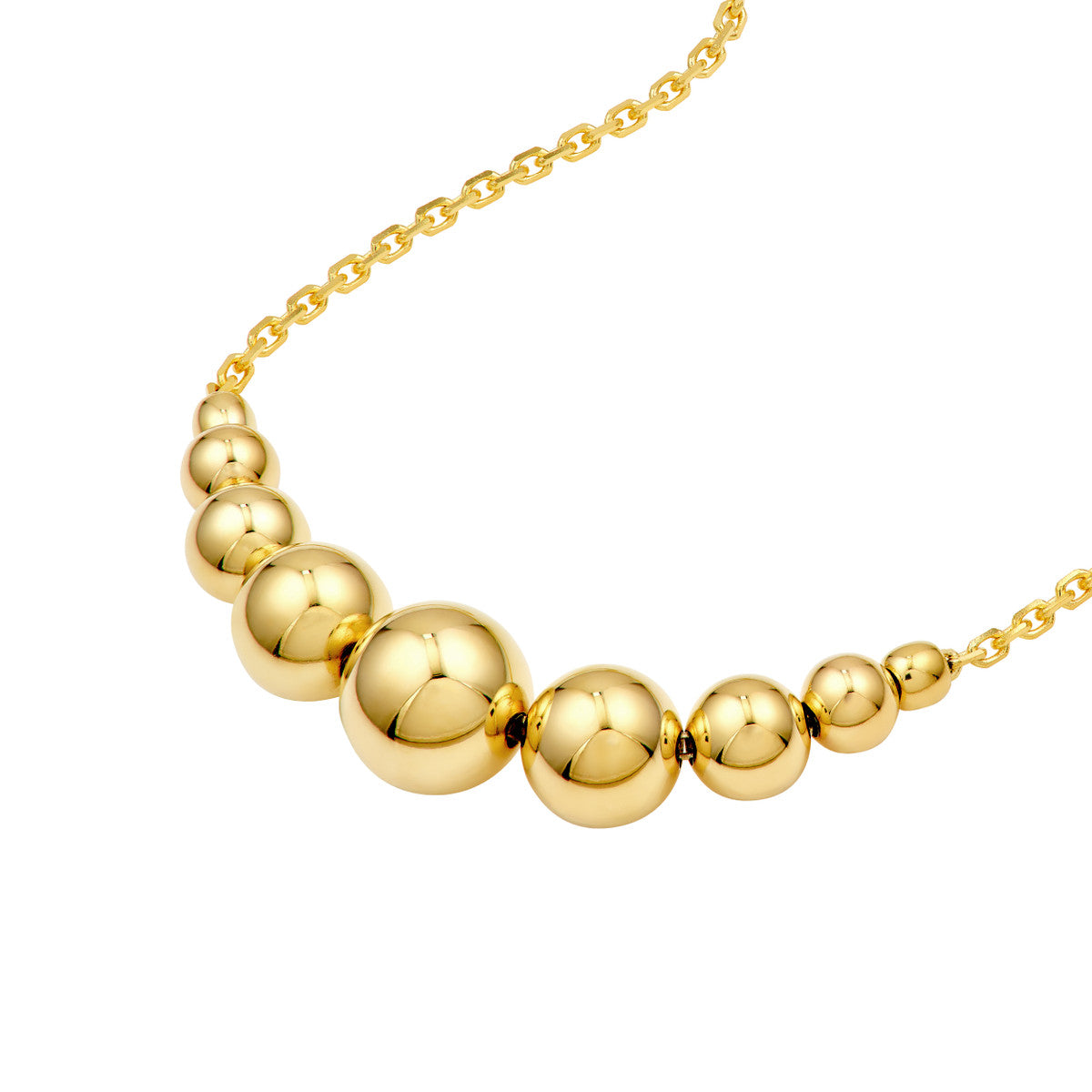 14K Yellow Gold Graduated Bead Necklace Birmingham Jewelry Necklace Birmingham Jewelry