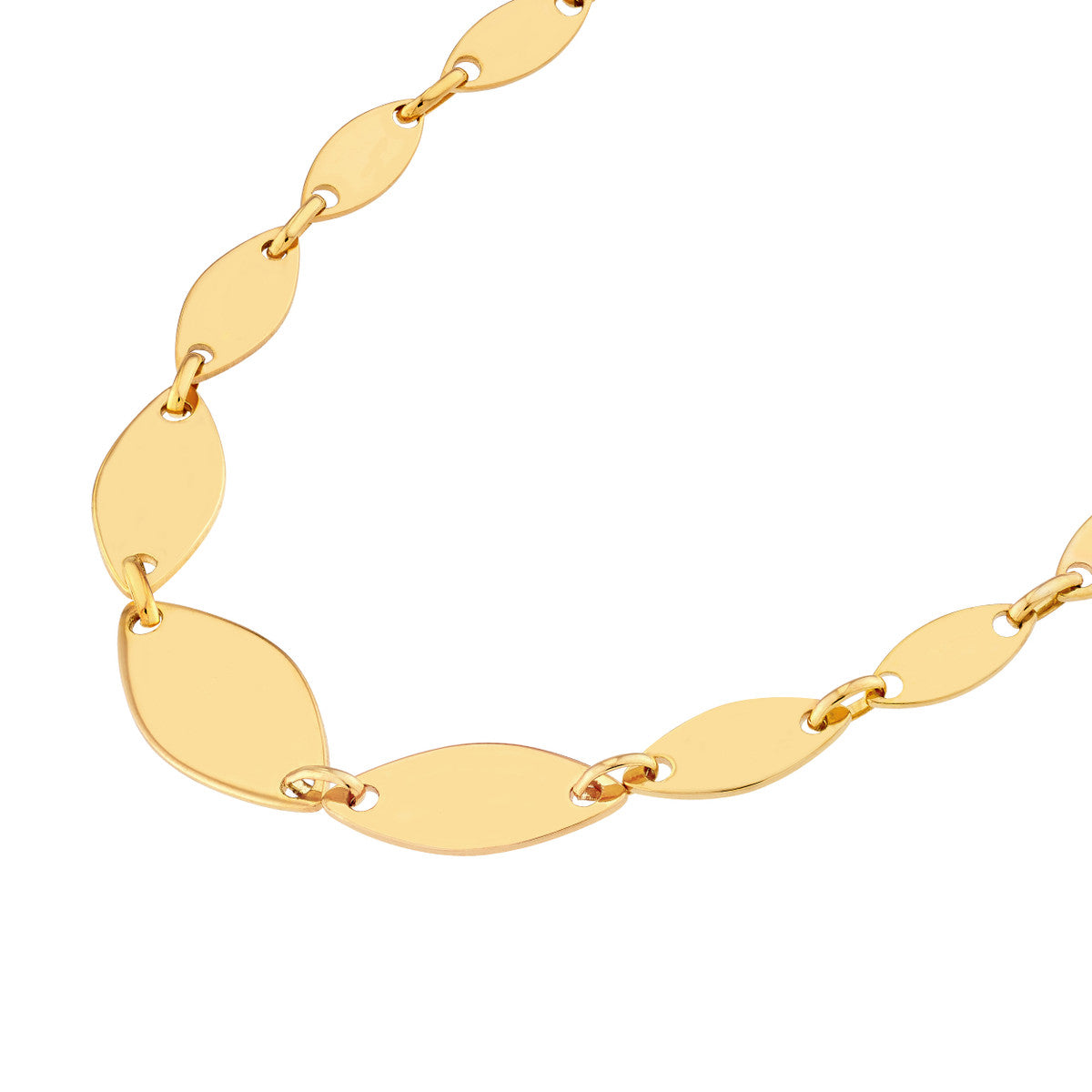 14K Yellow Gold Graduated Oval Link Bracelet Birmingham Jewelry Bracelet Birmingham Jewelry
