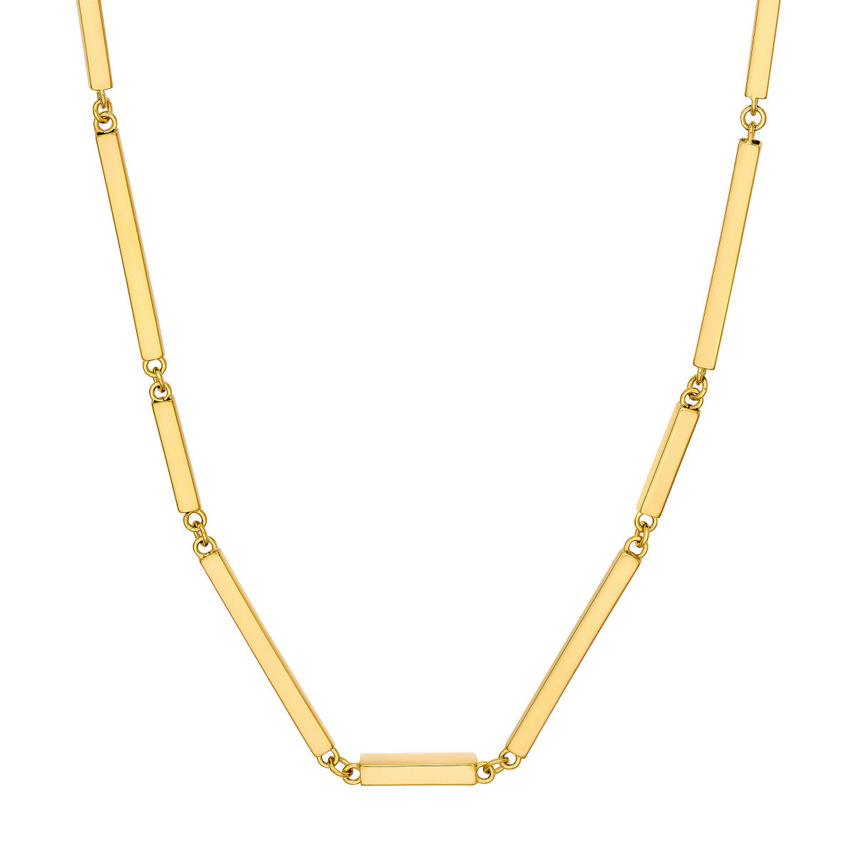 14K Yellow Gold Alternating Long and Short Bar Station Adjustable Chain Birmingham Jewelry Gold Chain Birmingham Jewelry