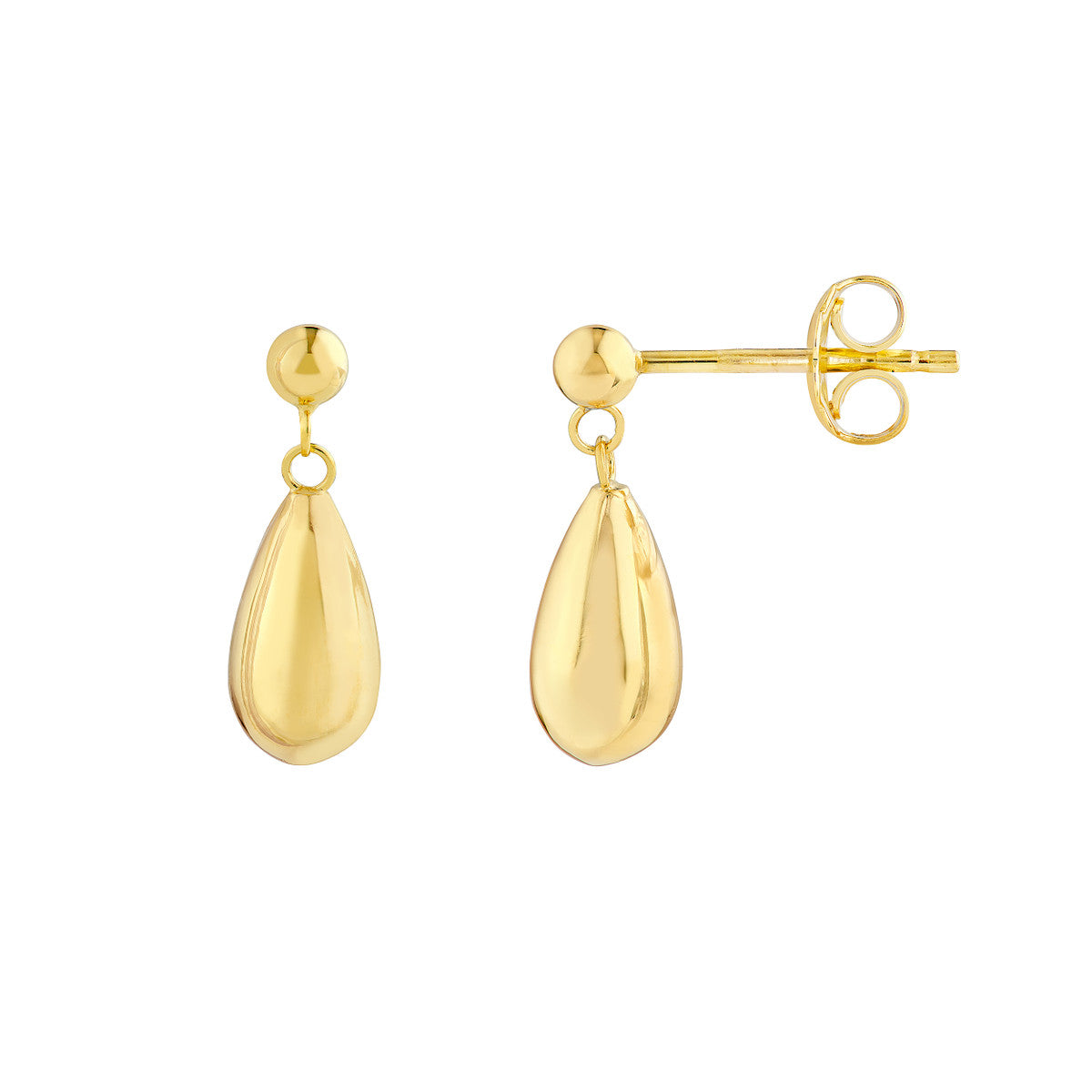 14K Yellow Gold Teardrop Dangle Earrings Birmingham Jewelry Earrings Birmingham Jewelry