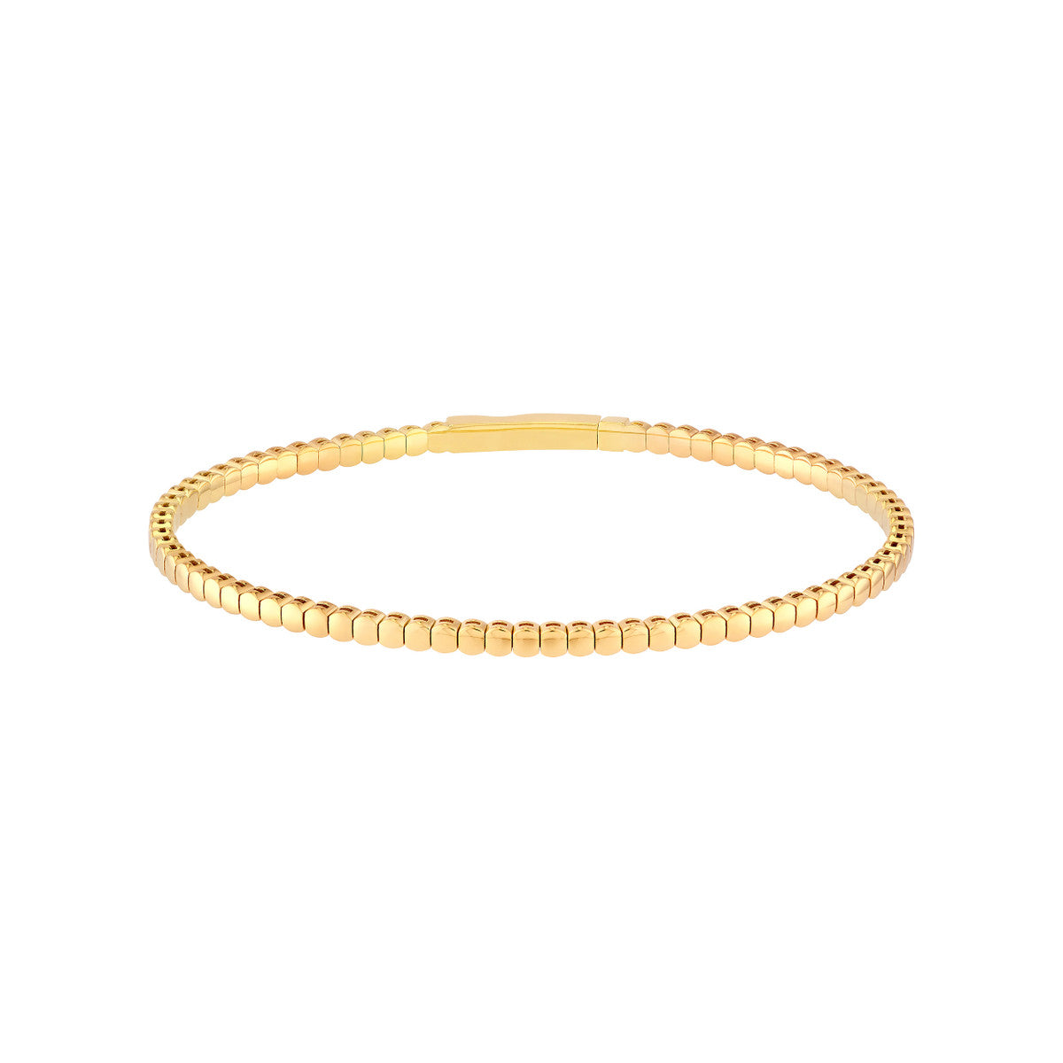 14K Yellow Gold Oval Link Flexi Bracelet
