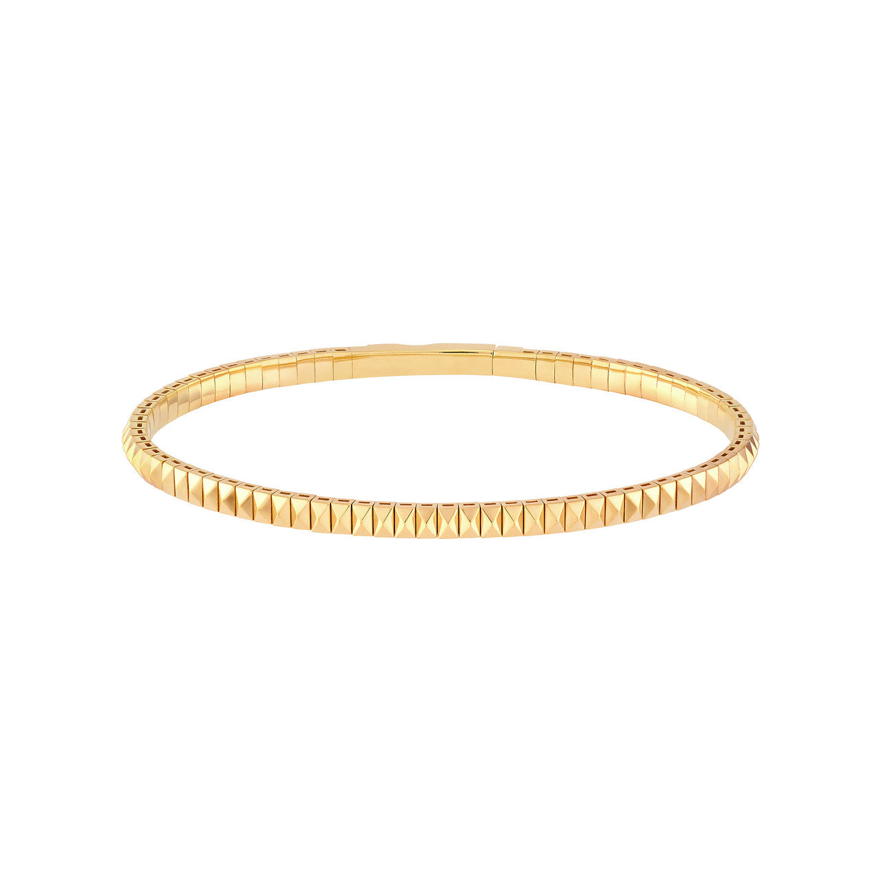 14K Yellow Gold Rectangle Link Flexi Bracelet
