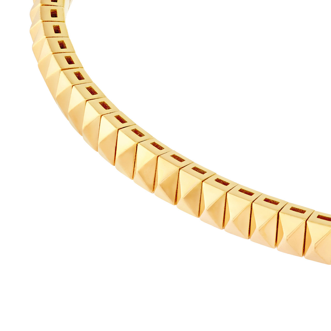 14K Yellow Gold Rectangle Link Flexi Bracelet