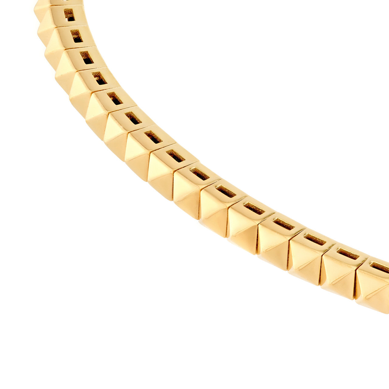 14K Yellow Gold Square Link Flexi Bracelet