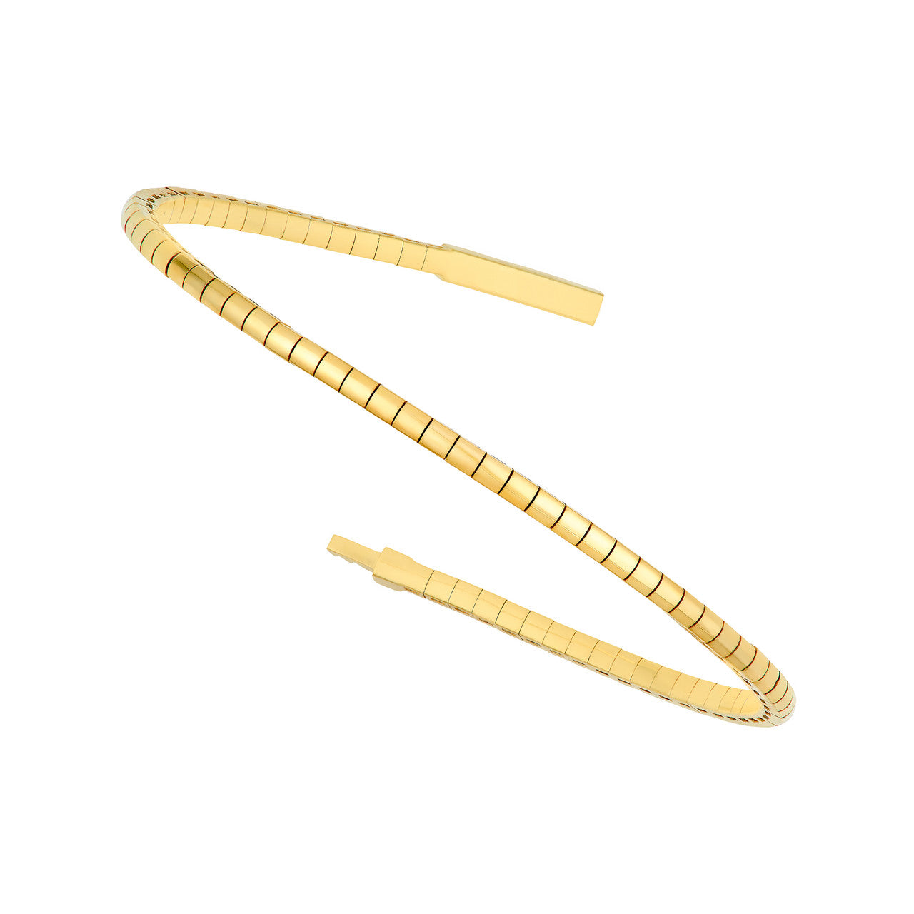 14K Yellow Gold Round Square Link Flexi Bracelet Birmingham Jewelry Bangle Bracelet Birmingham Jewelry