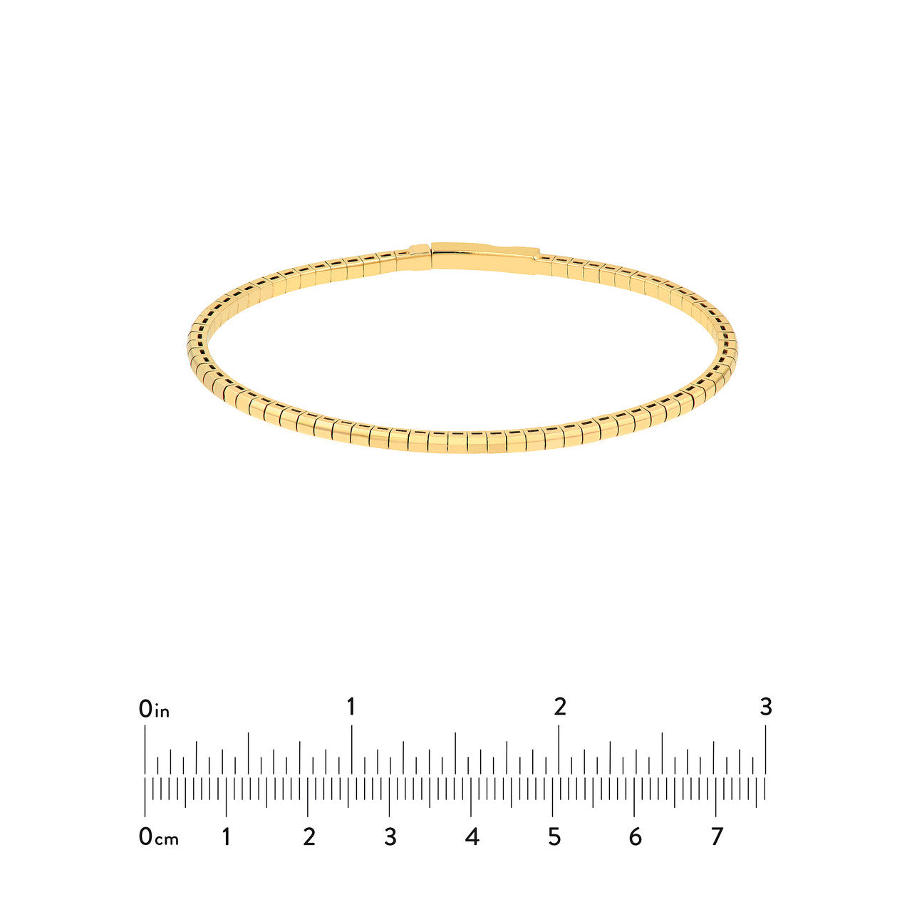 14K Yellow Gold Round Square Link Flexi Bracelet Birmingham Jewelry Bangle Bracelet Birmingham Jewelry