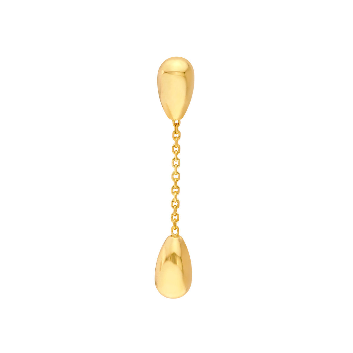 14K Yellow Gold Teardrop Cable Chain Dangle Earrings Birmingham Jewelry Earrings Birmingham Jewelry