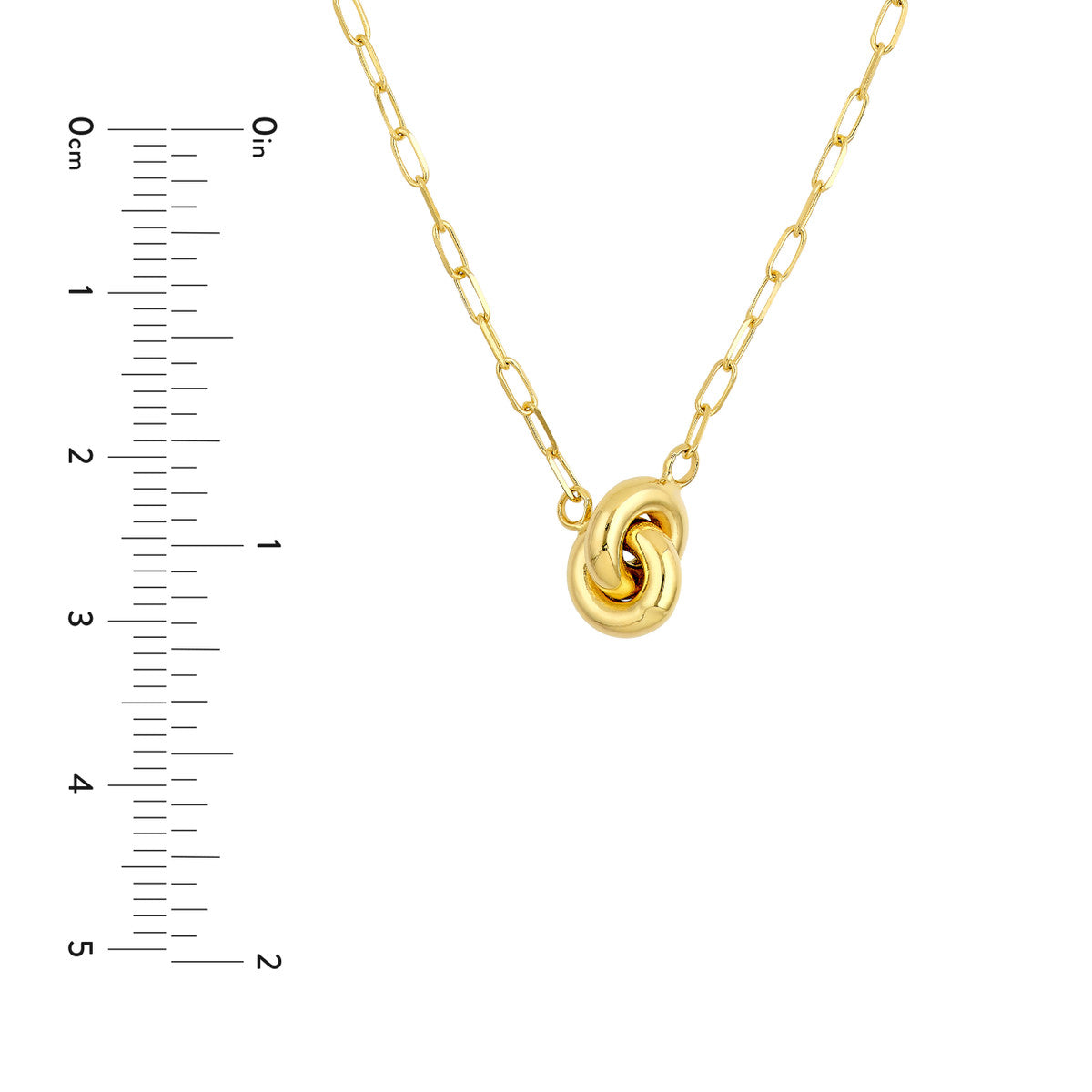14K Yellow Gold D/C Knot Forzentina Necklace