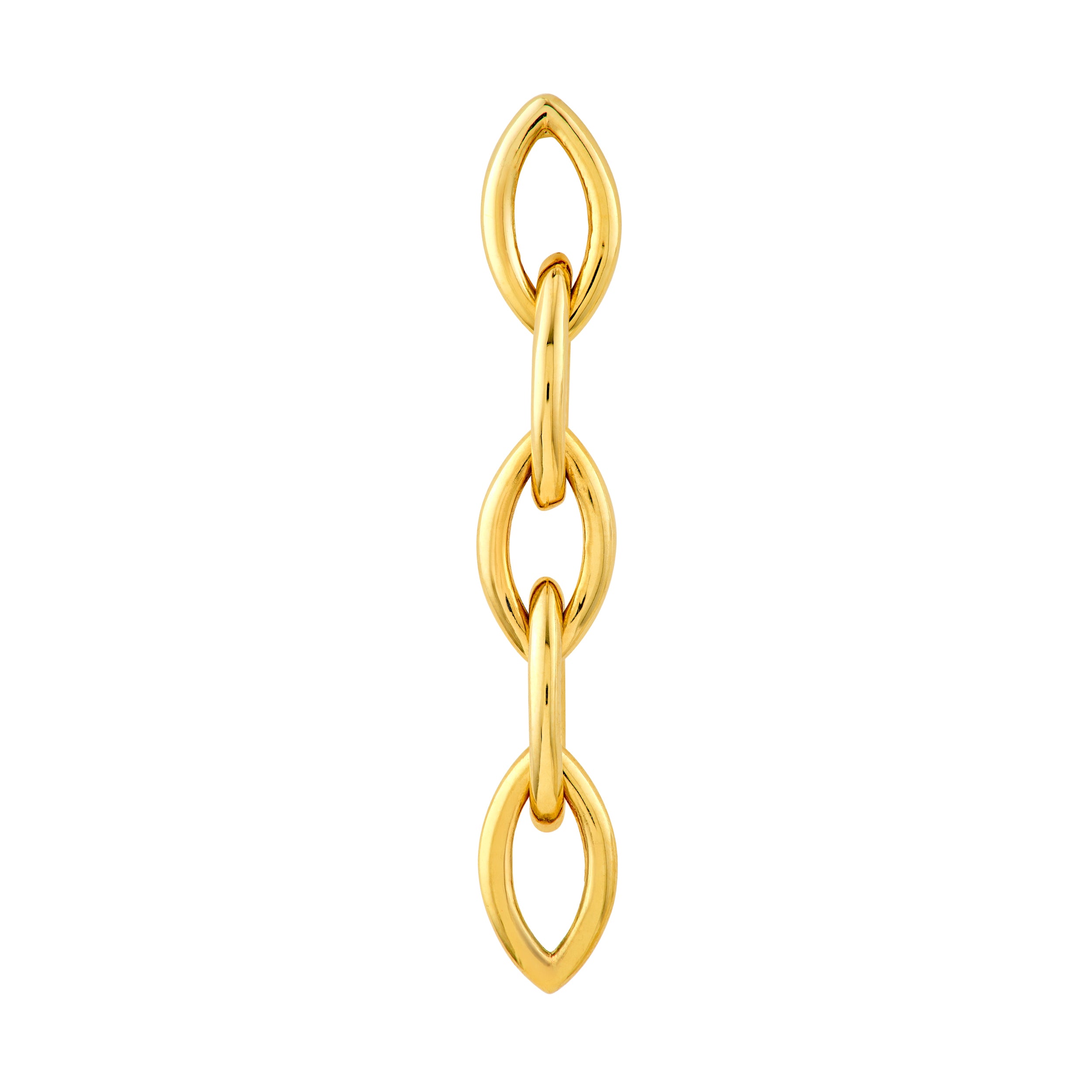 14K Yellow Gold Marquise Shape Link Dangle Earrings Birmingham Jewelry Earrings Birmingham Jewelry