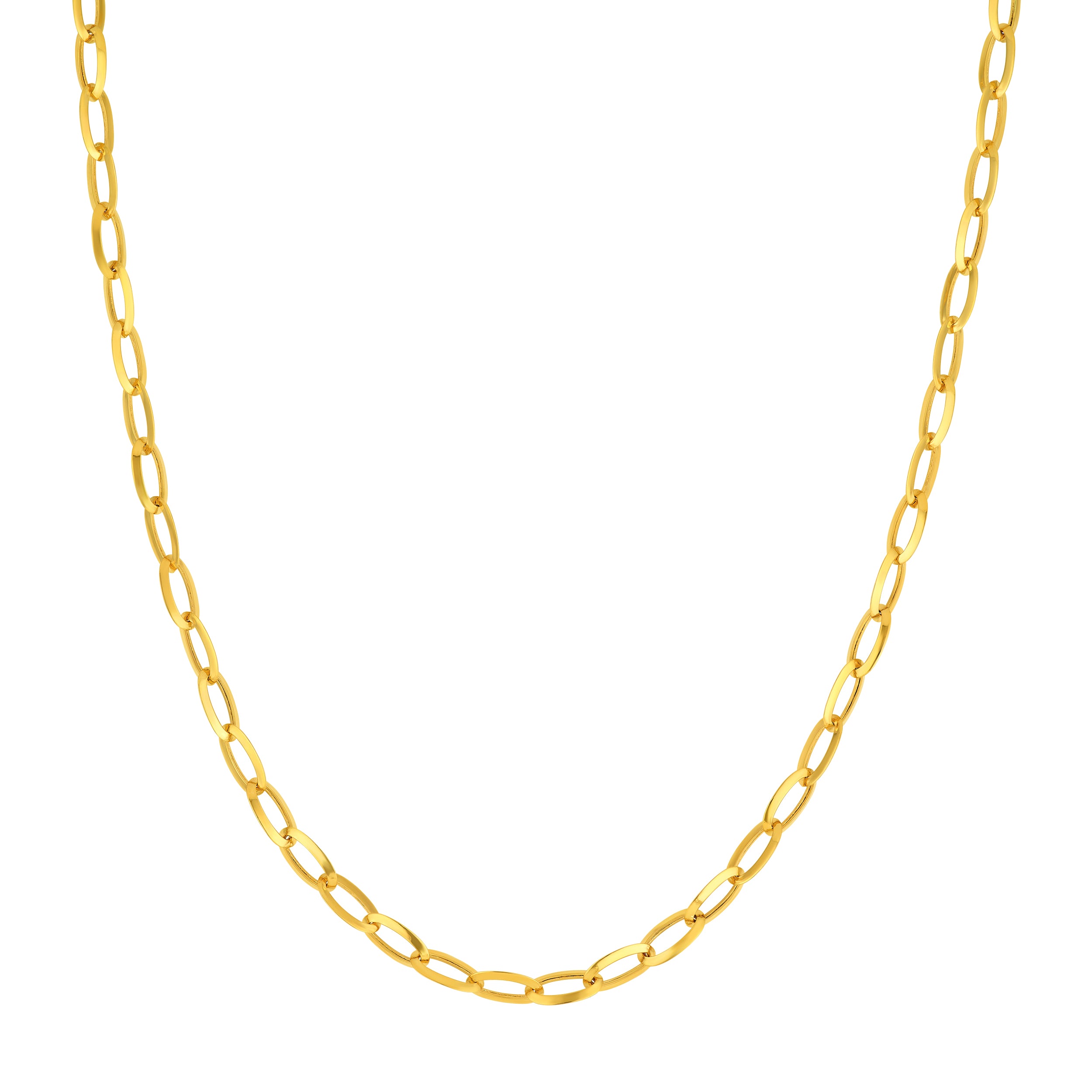 14K Yellow Gold 5.20mm Oval Link Chain Birmingham Jewelry Necklace Birmingham Jewelry