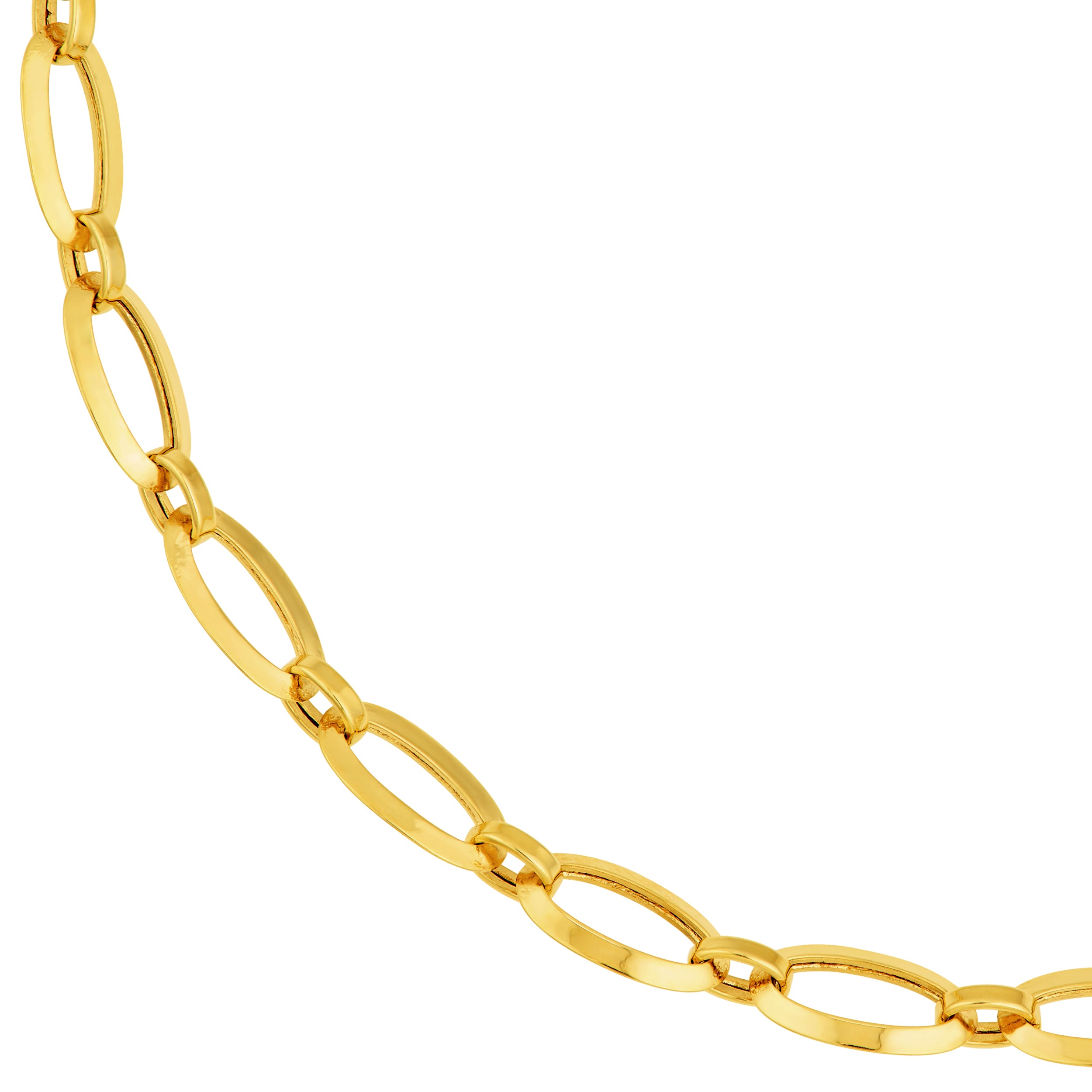 14K Yellow Gold 5.20mm 1+1 Oval Link Chain Birmingham Jewelry Necklace Birmingham Jewelry