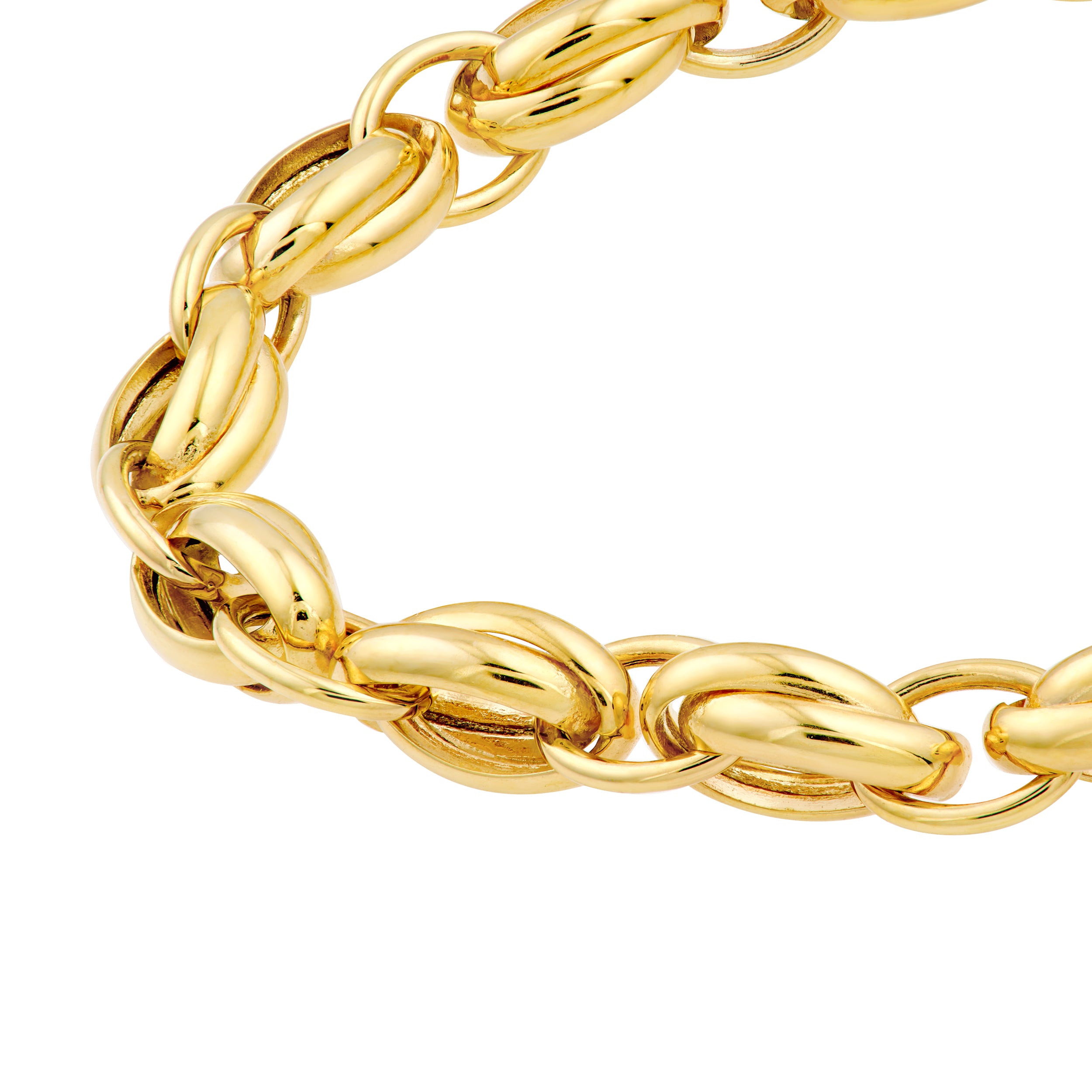 14K Yellow Gold 3.50mm Forzentina Wrap Link Necklace Birmingham Jewelry Necklace Birmingham Jewelry