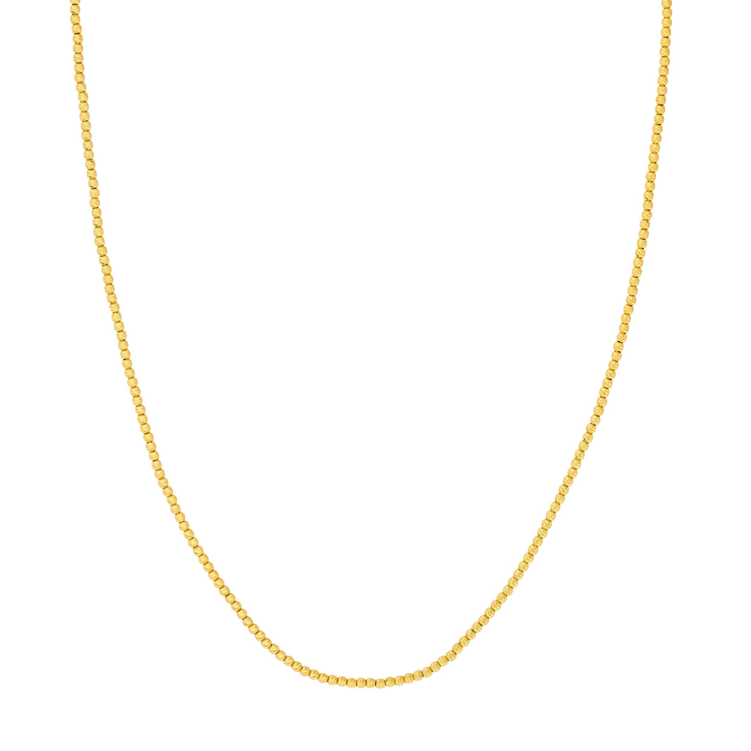 14K Gold Textured Shimmering Bead Chain Birmingham Jewelry Chain Birmingham Jewelry