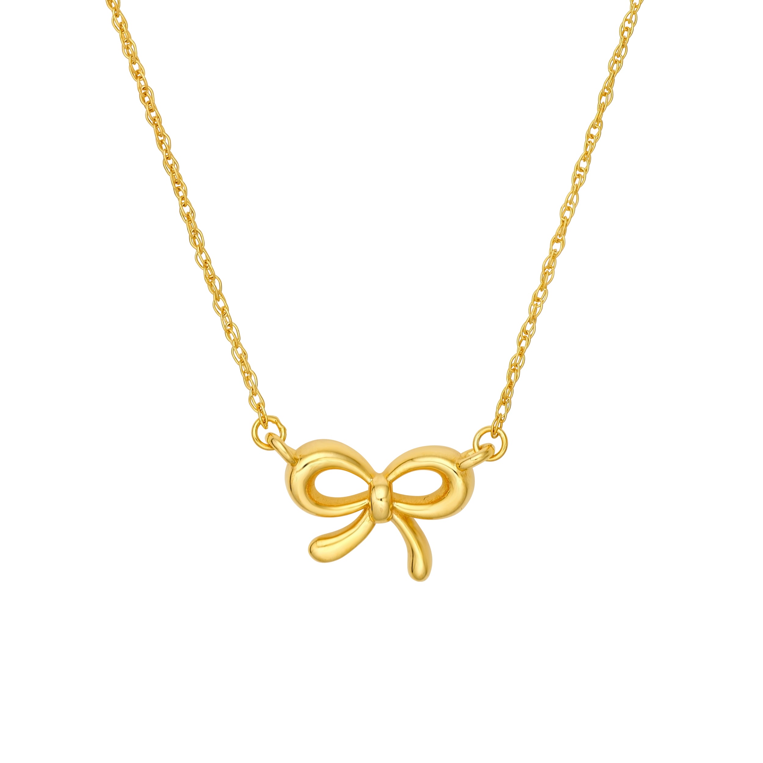 14K Yellow Gold So You Tied Bow Necklace Birmingham Jewelry Necklace Birmingham Jewelry