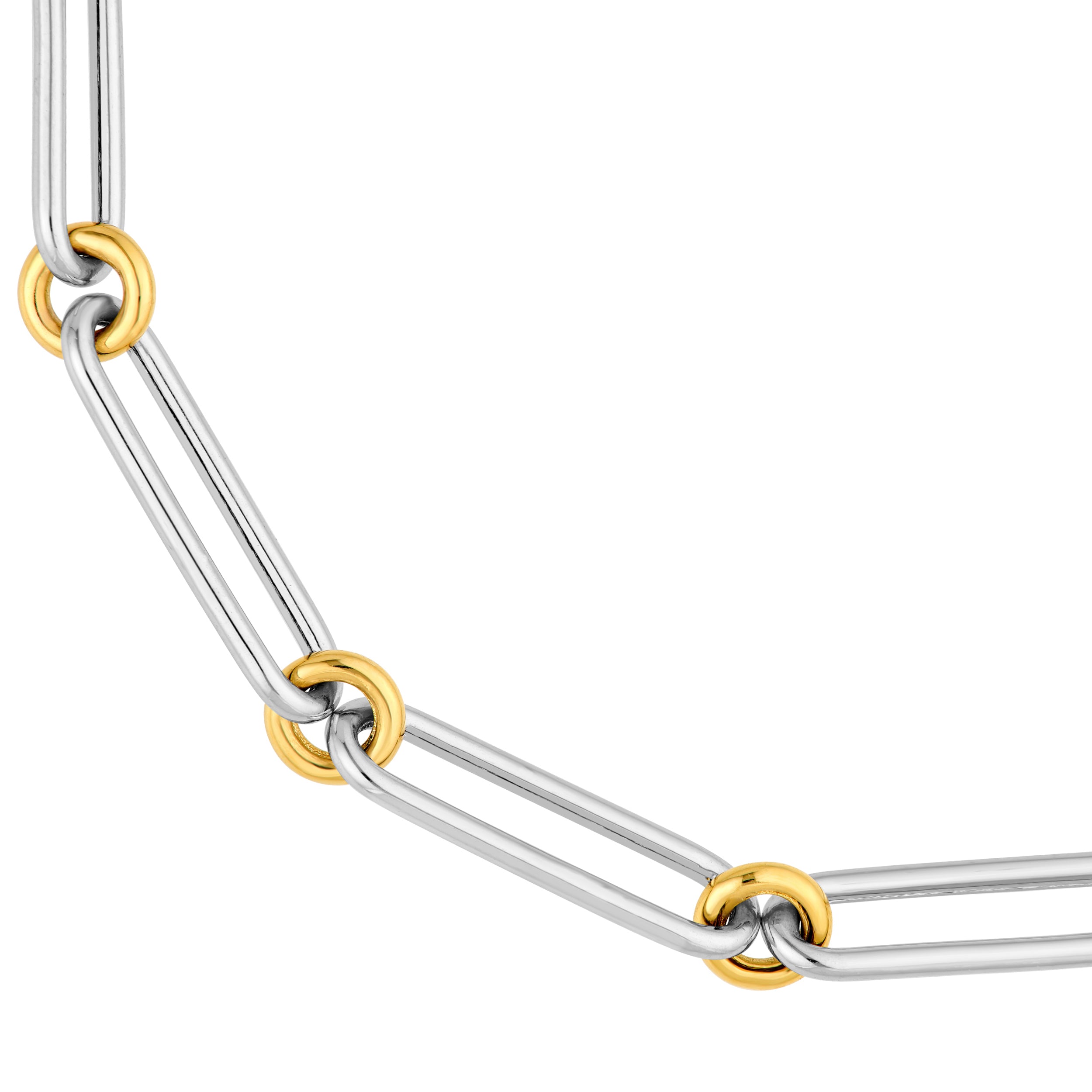 14K Two-Tone Gold Oval Oval Round Link 1+1 Chain Birmingham Jewelry Chain Birmingham Jewelry