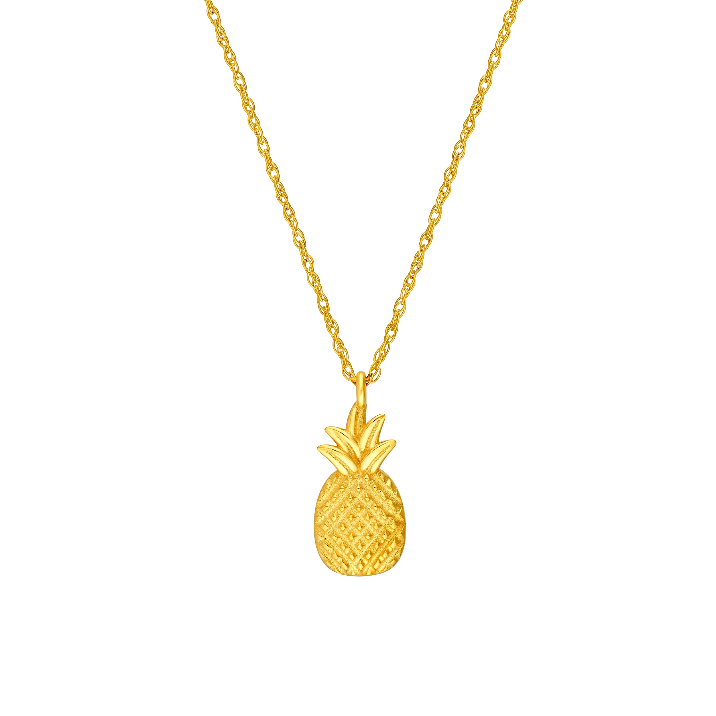 14K Yellow Gold So You Pineapple Pendant Necklace Birmingham Jewelry Necklace Birmingham Jewelry