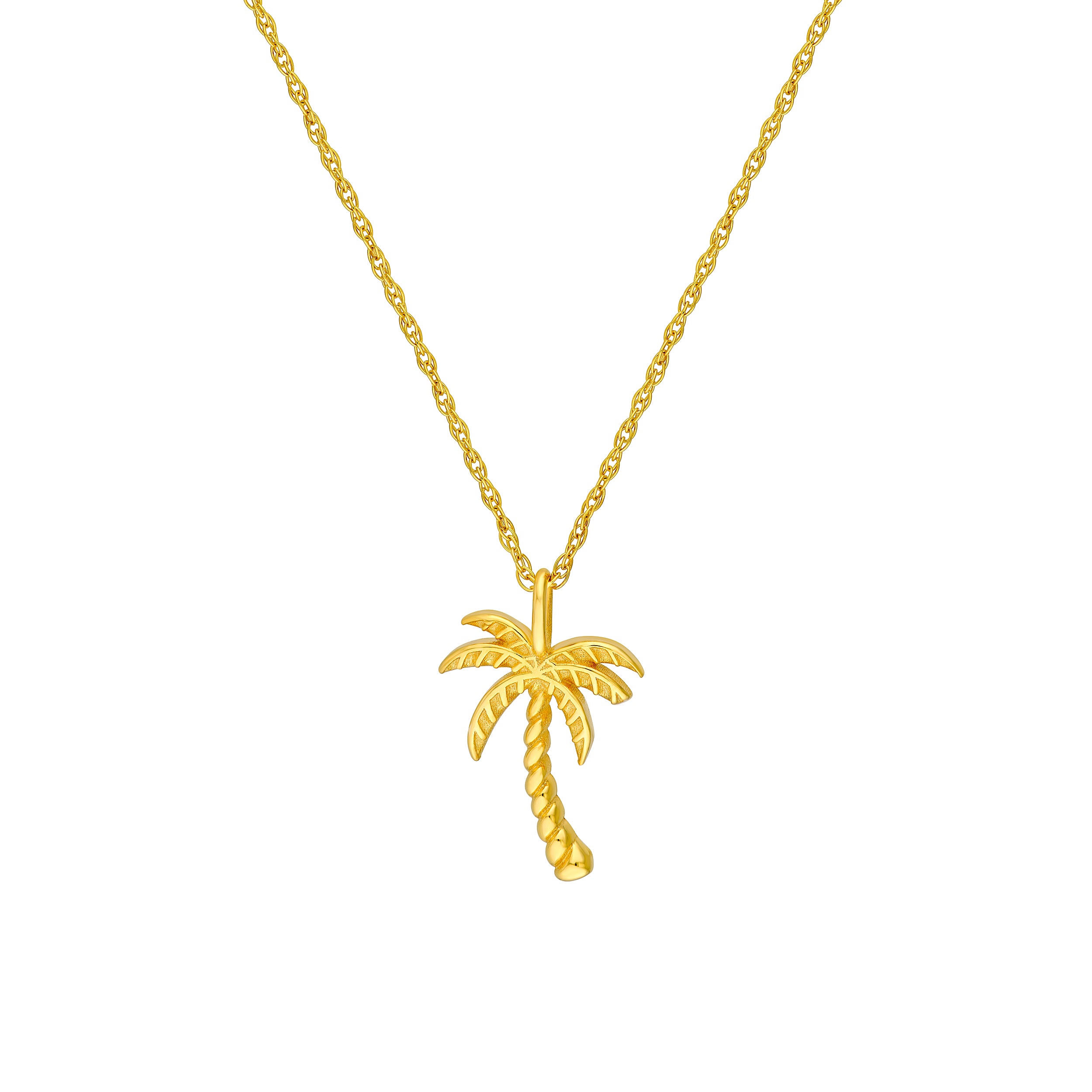 14K Yellow Gold So You Palm Tree Pendant Necklace Birmingham Jewelry Necklace Birmingham Jewelry