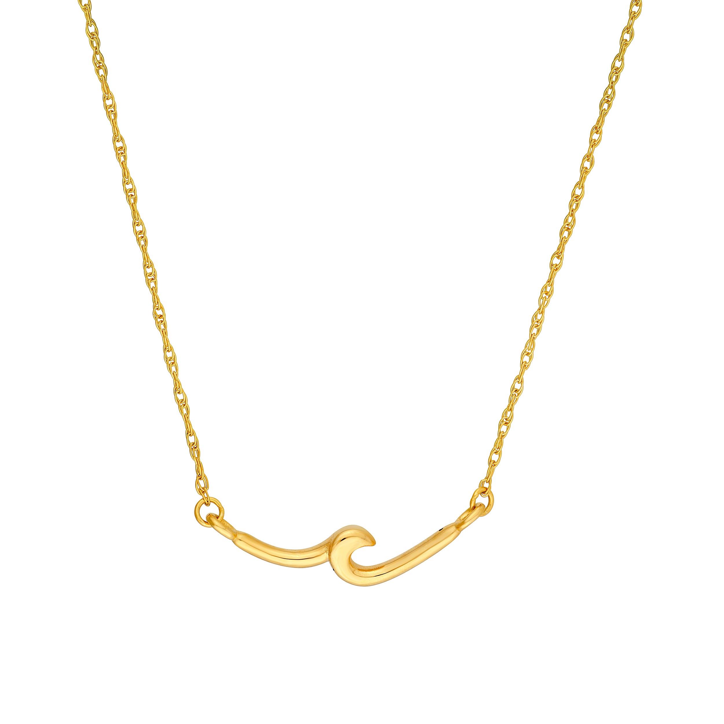 14K Yellow Gold So You Ocean Wave Necklace Birmingham Jewelry Necklace Birmingham Jewelry