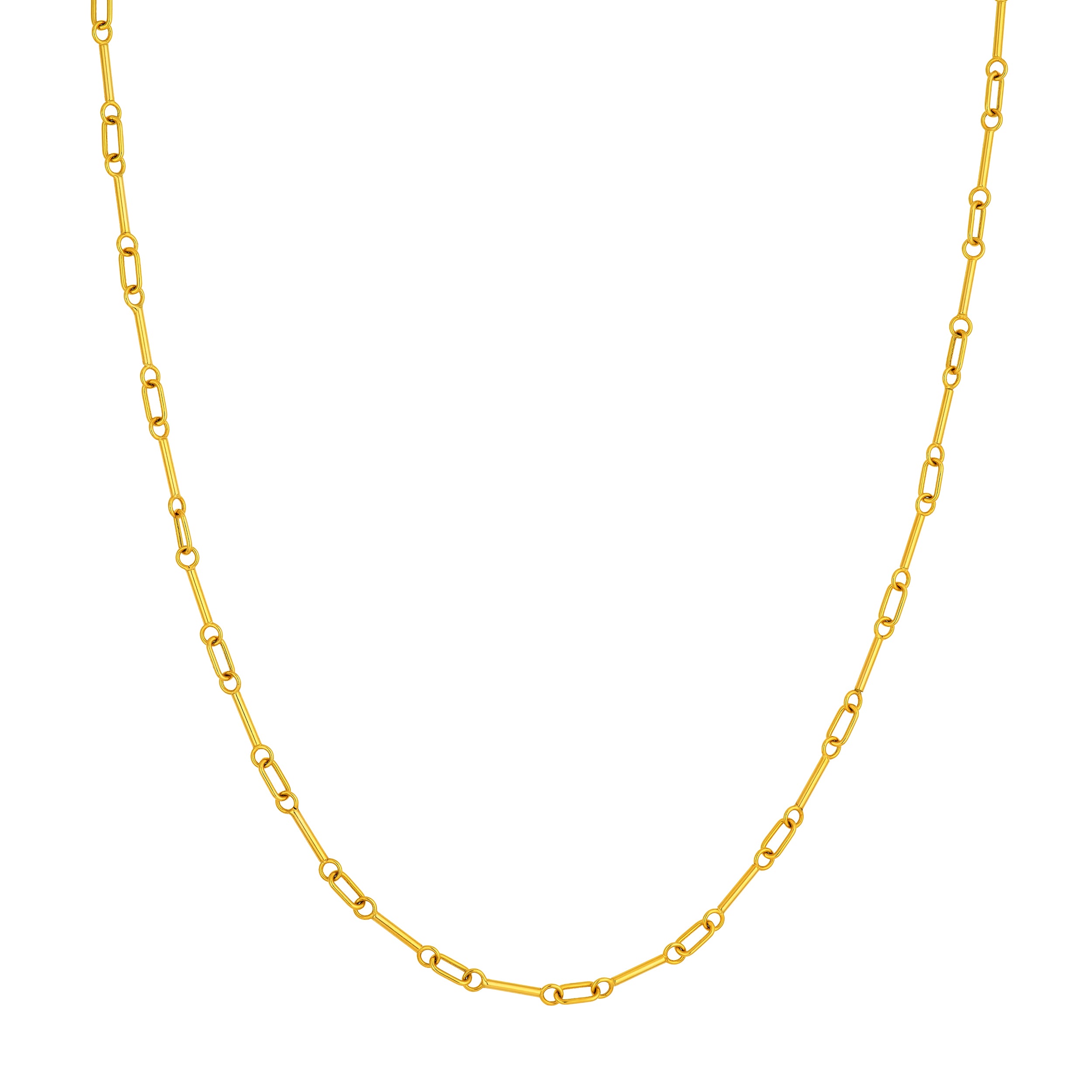 14K Yellow Gold Bar and Oval Link Chain Birmingham Jewelry Gold Chain Birmingham Jewelry