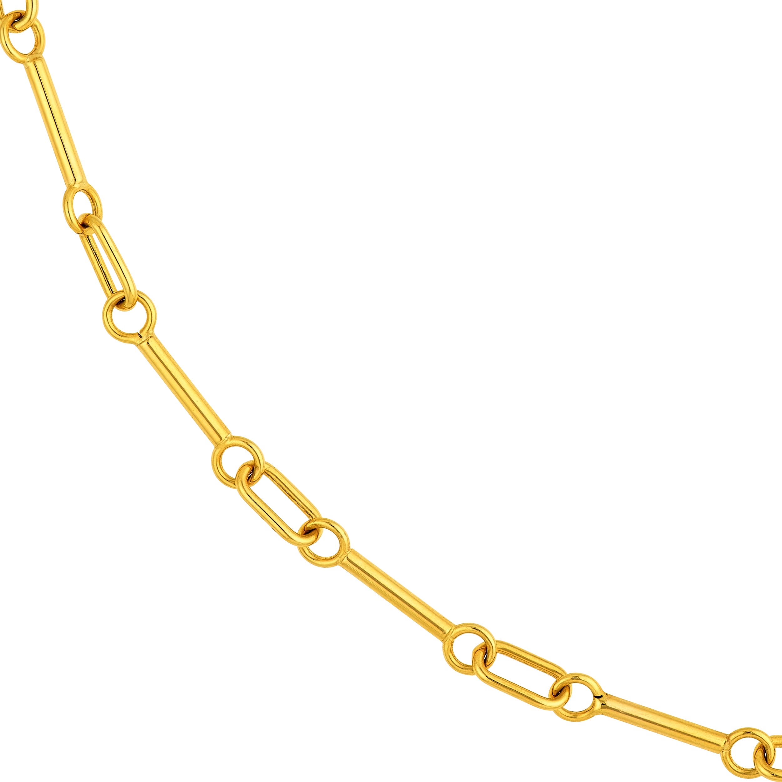14K Yellow Gold Bar and Oval Link Chain Birmingham Jewelry Gold Chain Birmingham Jewelry