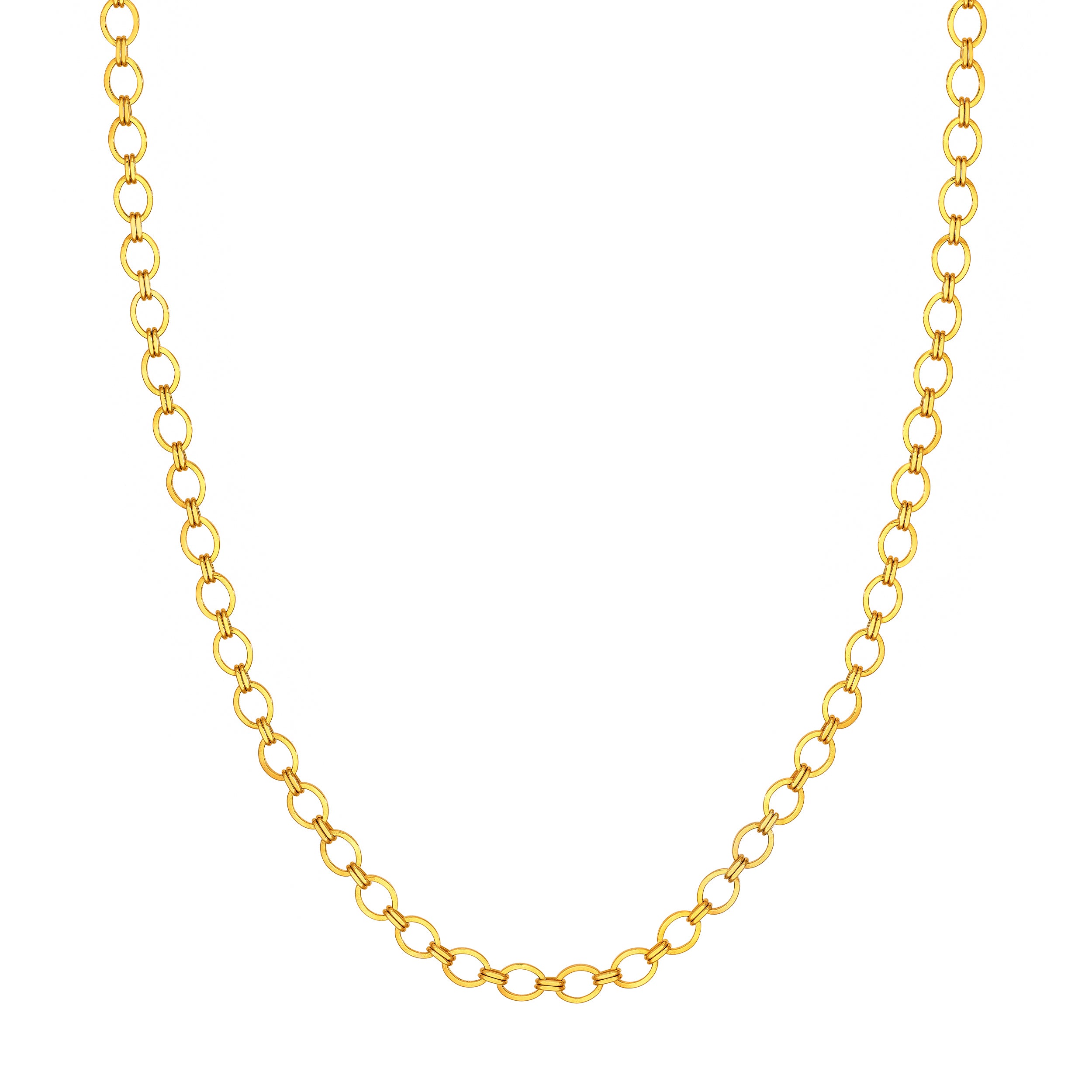 14K Yellow Gold Oval Link 1+1 Chain Birmingham Jewelry Chain Birmingham Jewelry
