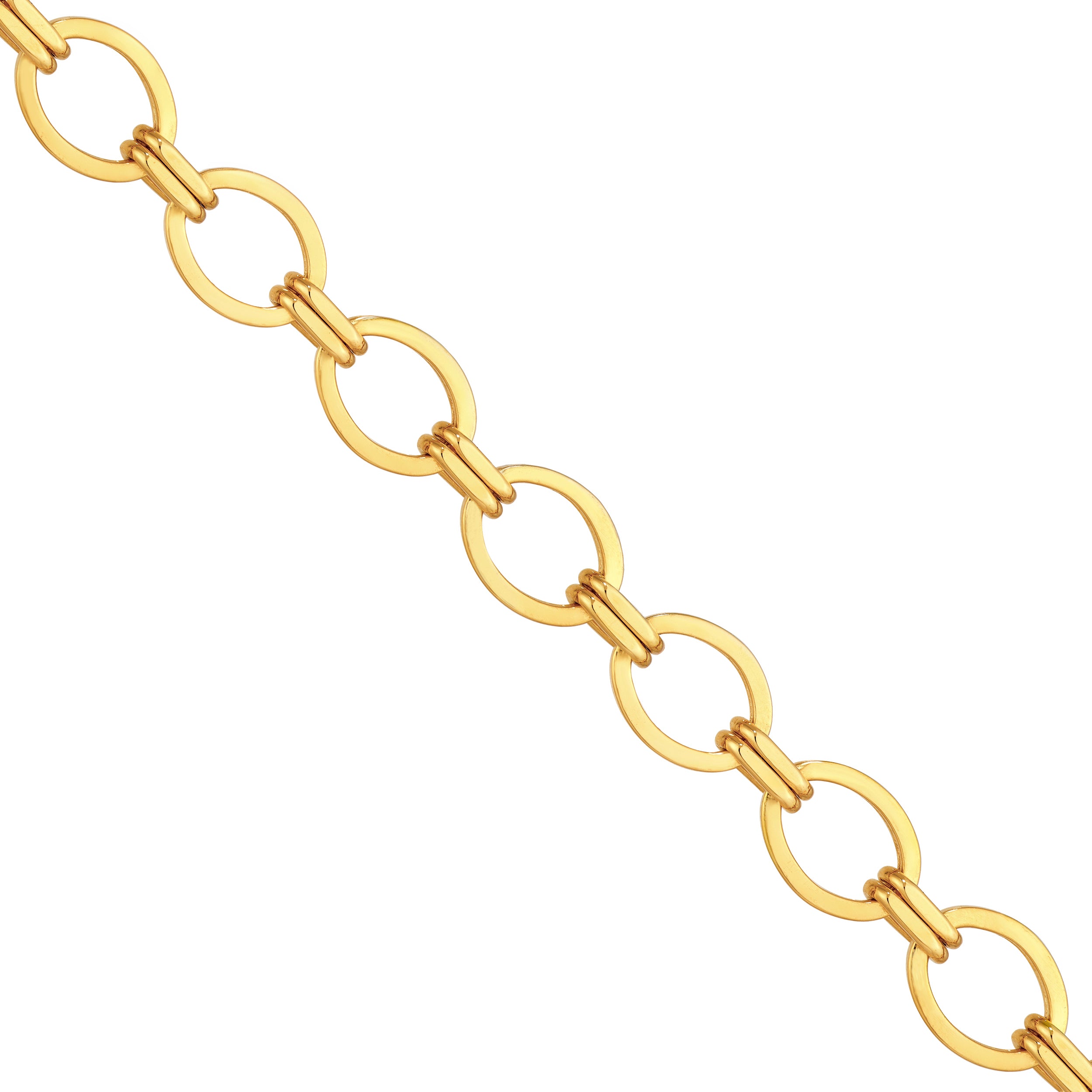 14K Yellow Gold Oval Link 1+1 Chain Birmingham Jewelry Chain Birmingham Jewelry