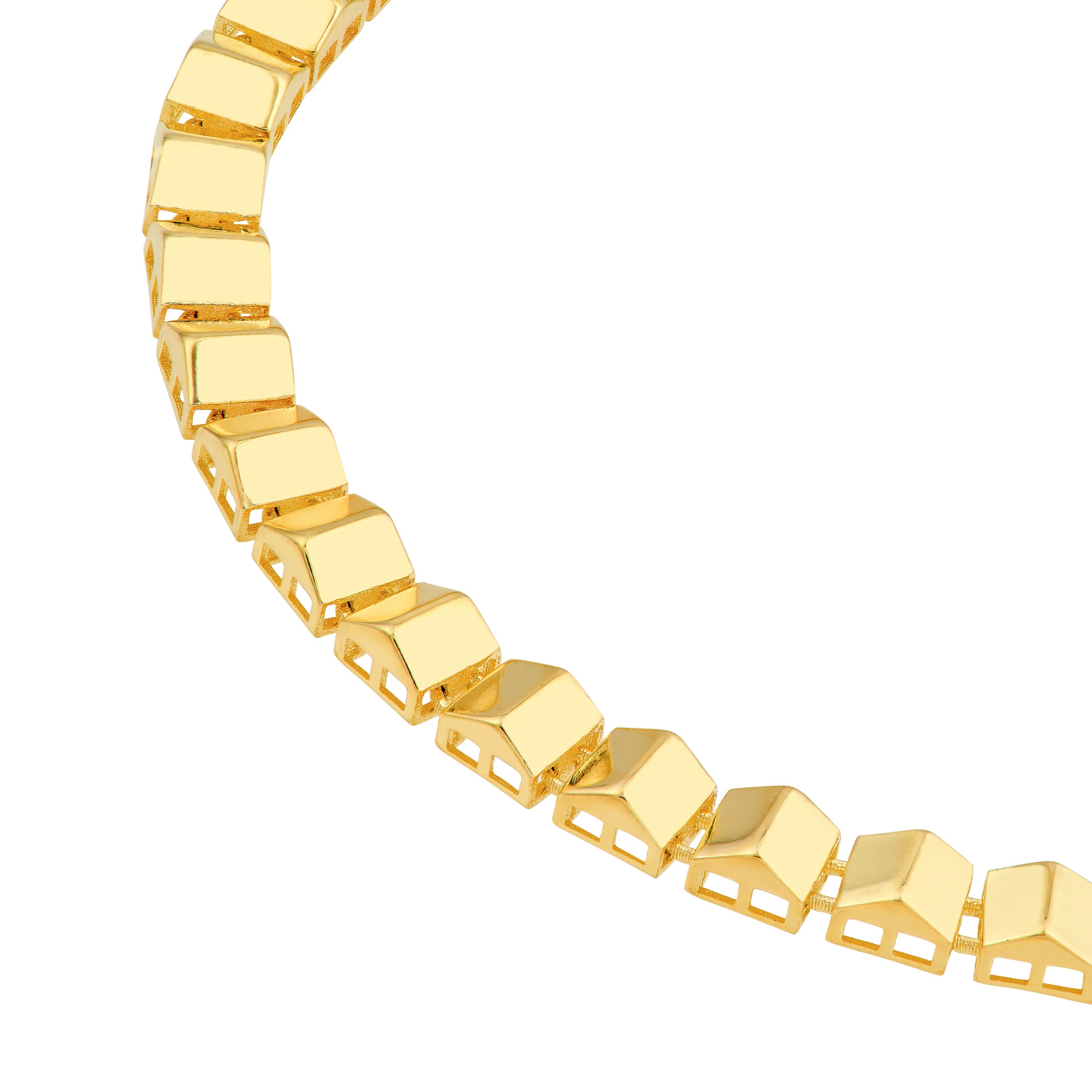 14K Yellow Gold 2.90mm Square Prism Link Chain Birmingham Jewelry Bracelet Birmingham Jewelry