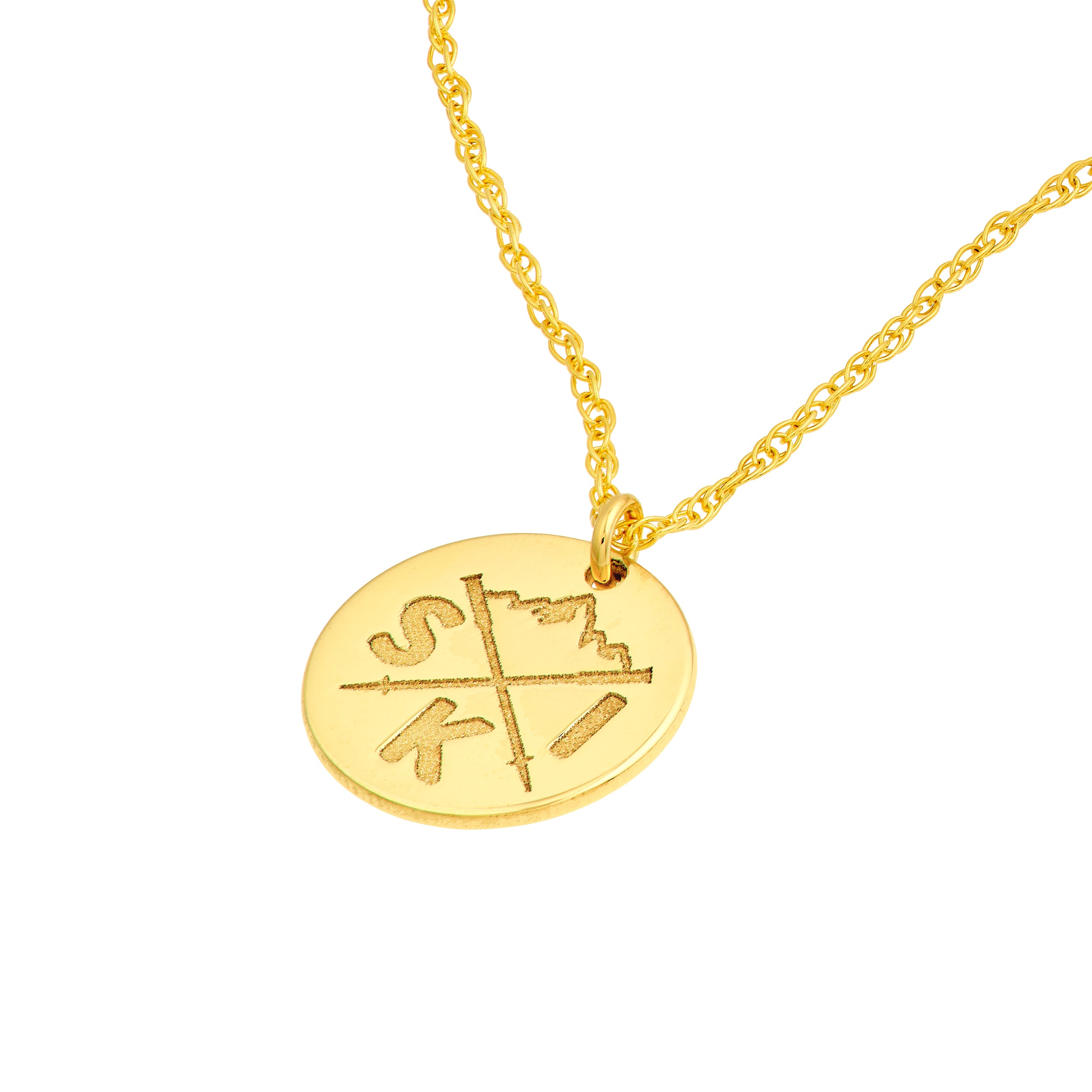14K Yellow Gold So You Ski Pendant Necklace Birmingham Jewelry Necklace Birmingham Jewelry