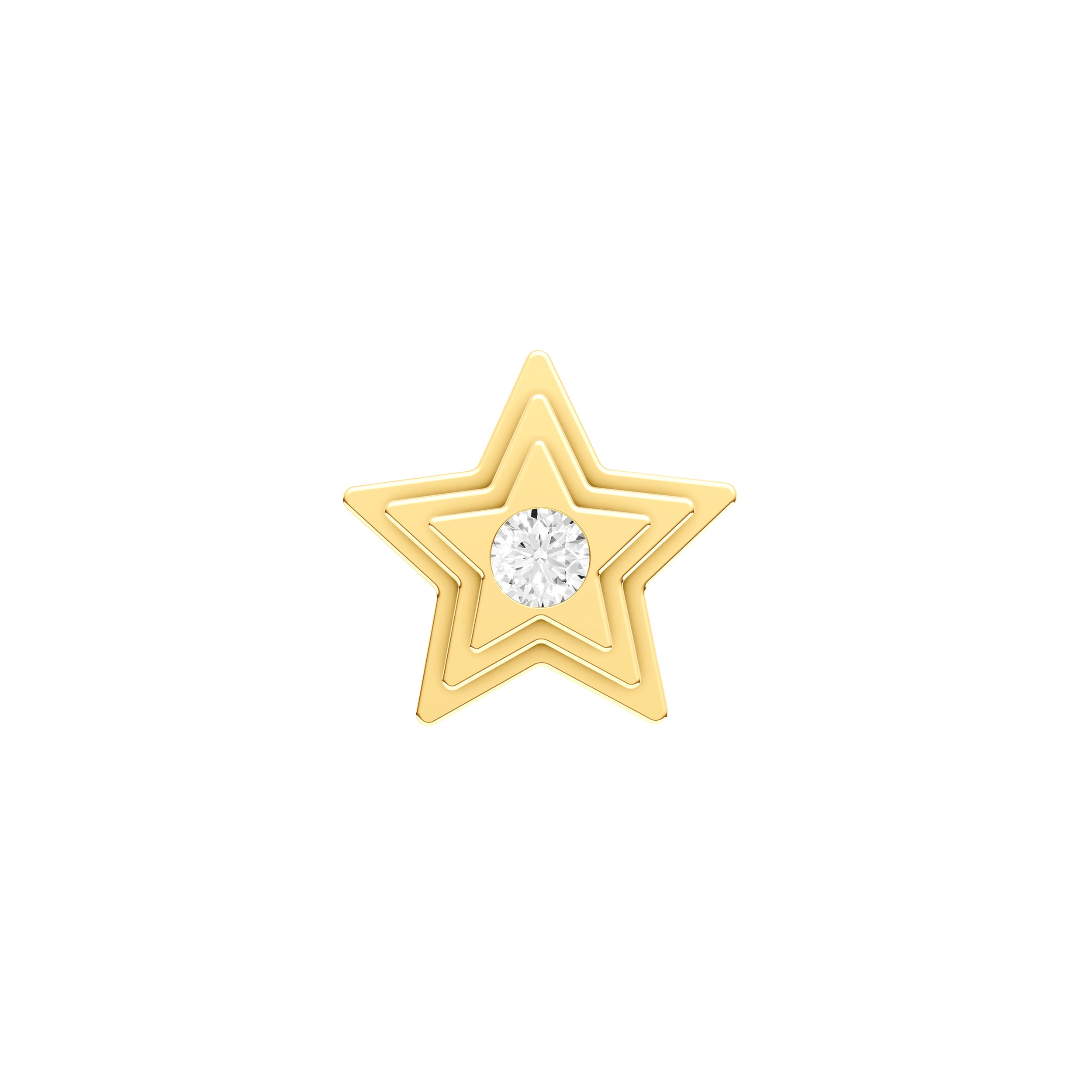 14K Yellow Gold 3pt Diamond Star Shape Stud Earrings Birmingham Jewelry Earrings Birmingham Jewelry