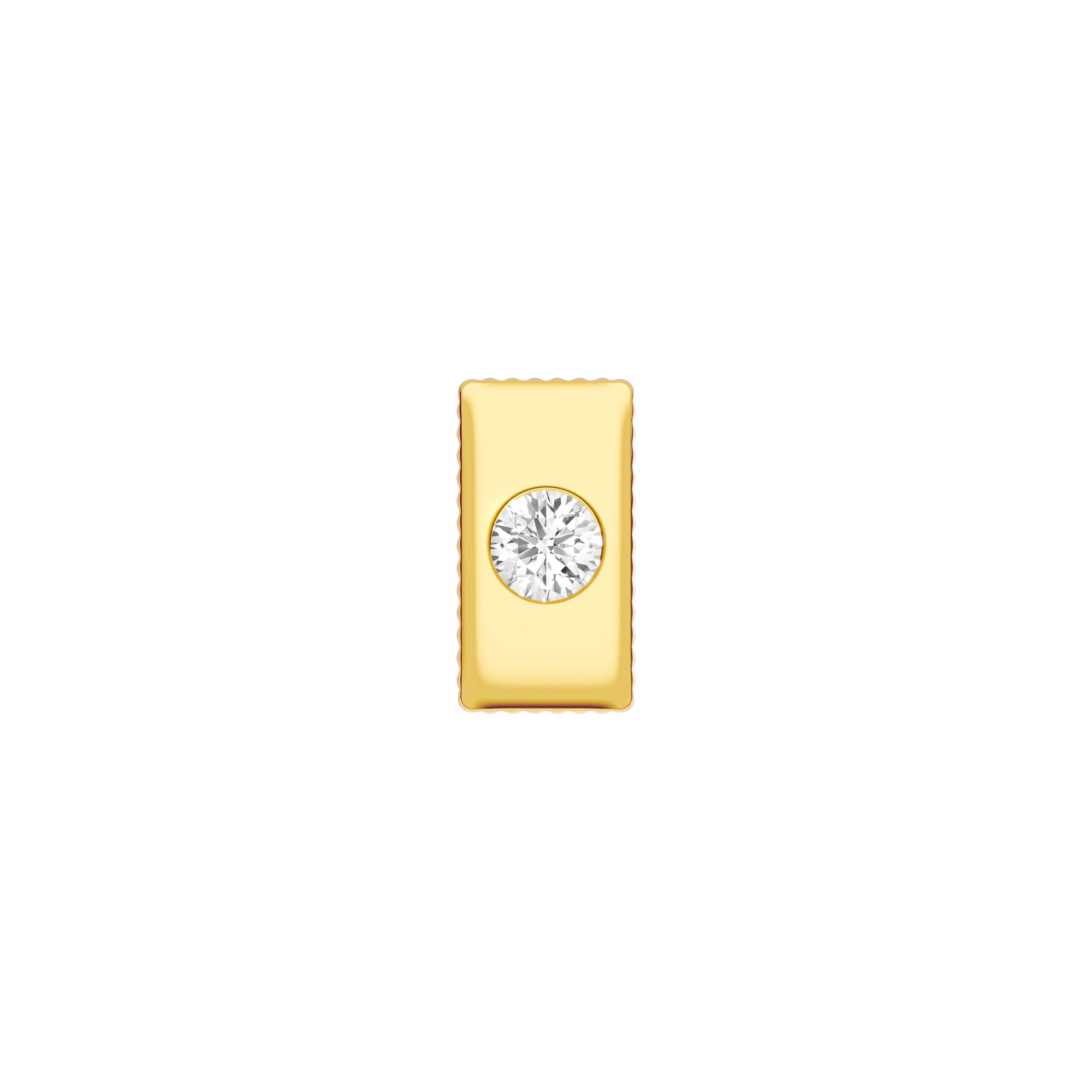 14K Yellow Gold 0.05tcw Diamond Rectangular Ridge Stud Earrings Birmingham Jewelry Earrings Birmingham Jewelry