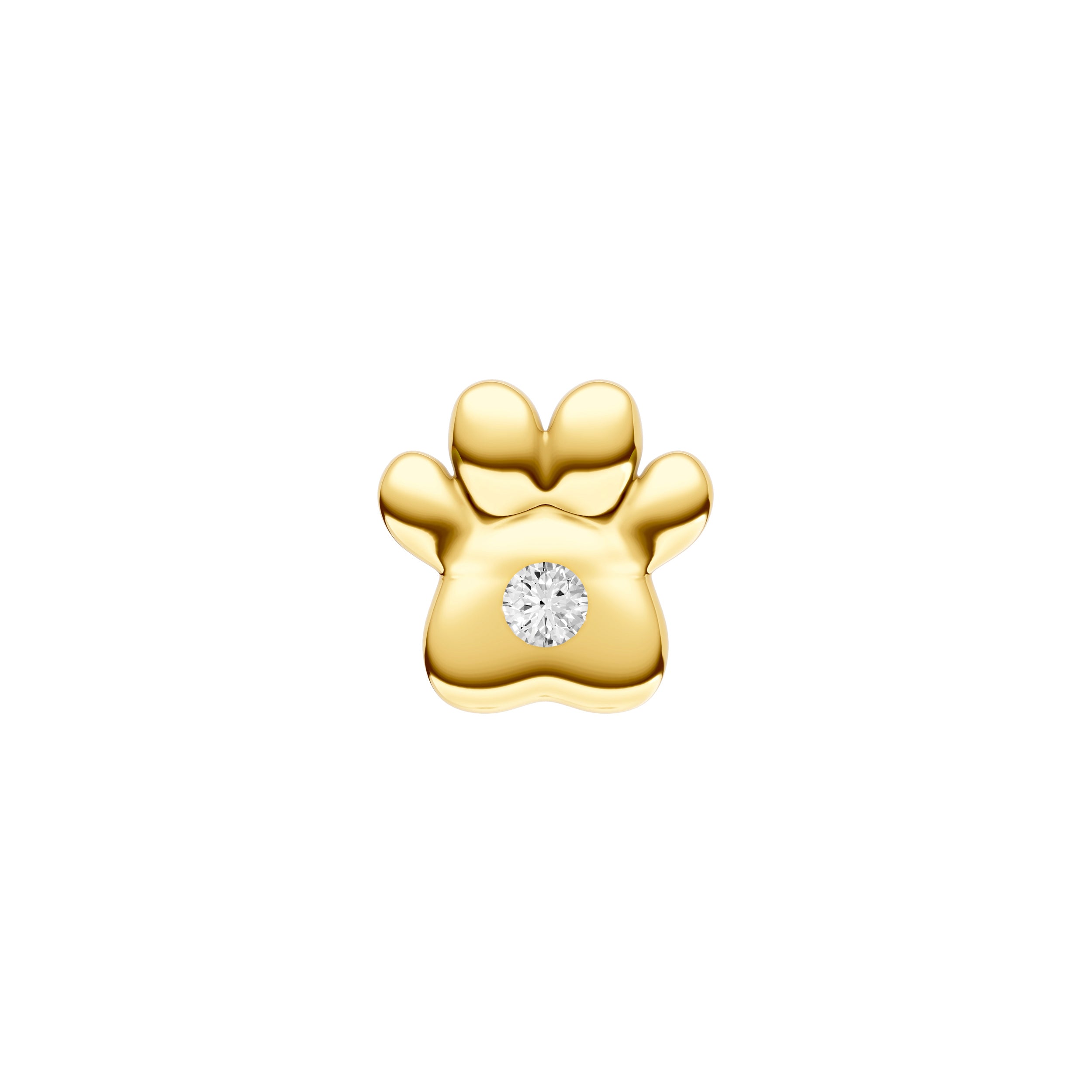 14K Yellow Gold 2pt Diamond Paw Stud Earrings Birmingham Jewelry Earrings Birmingham Jewelry
