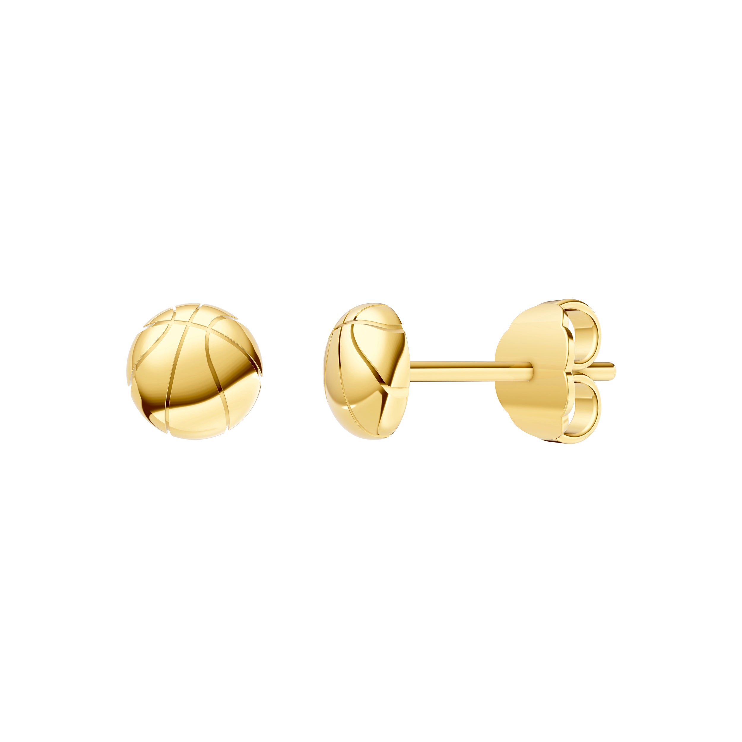 14K Yellow Gold Basketball Stud Earrings Birmingham Jewelry Earrings Birmingham Jewelry
