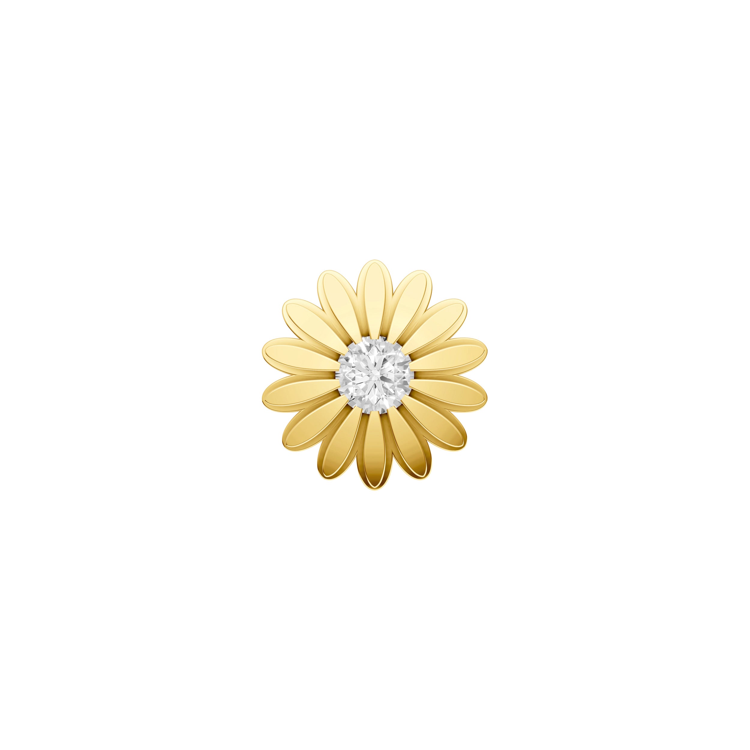 14K Yellow Gold 0.05tcw Flower Stud Earrings Birmingham Jewelry Earrings Birmingham Jewelry