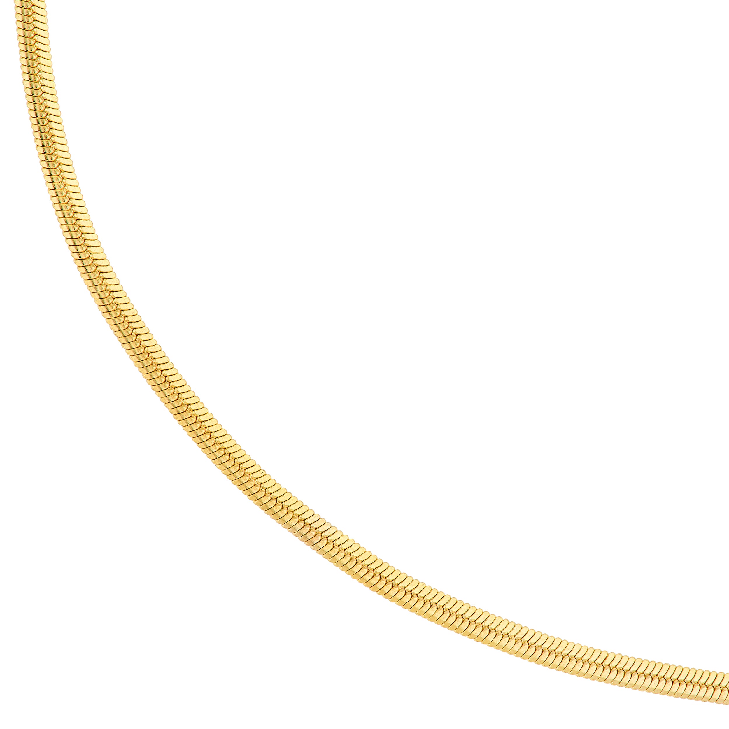 14K Yellow Gold 1.70mm Oval Snake Chain Birmingham Jewelry Gold Chain Birmingham Jewelry