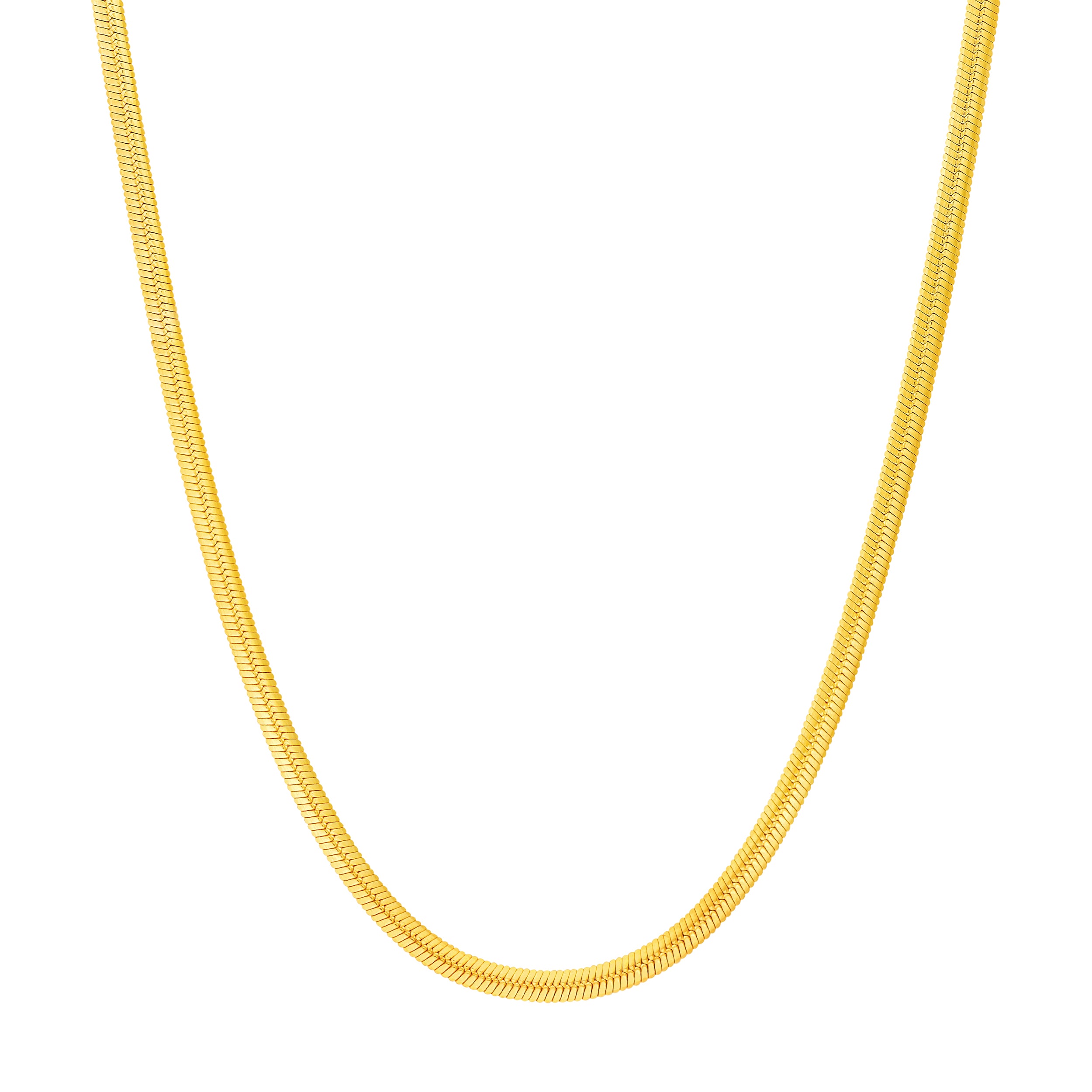 14K Yellow Gold 2.30mm Oval Snake Chain Birmingham Jewelry Gold Chain Birmingham Jewelry