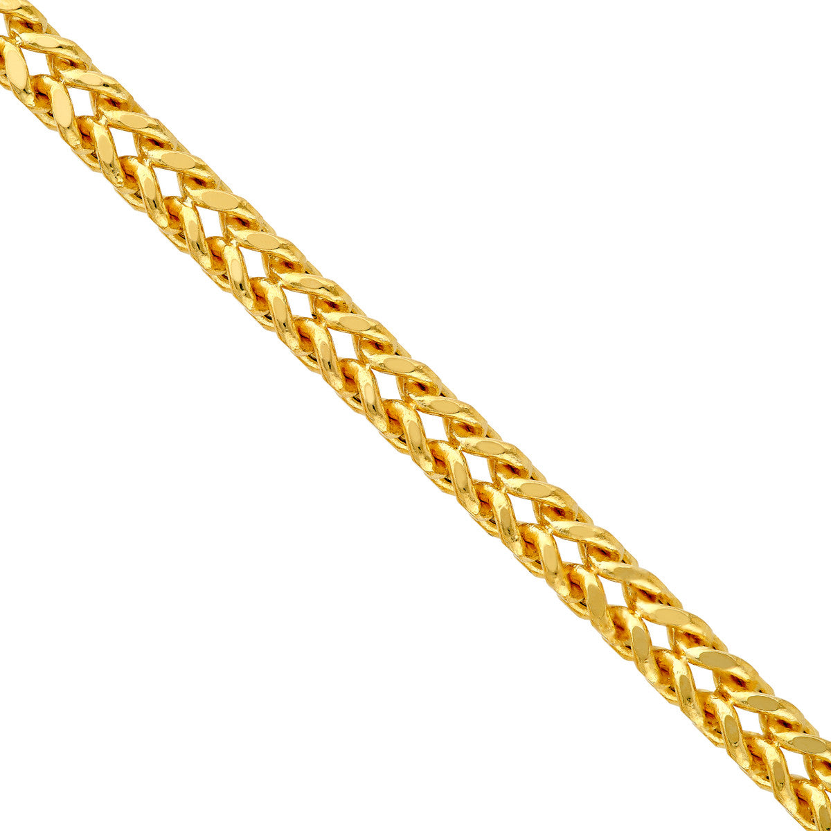 14K Yellow Gold 4.00mm Hollow Franco Chain