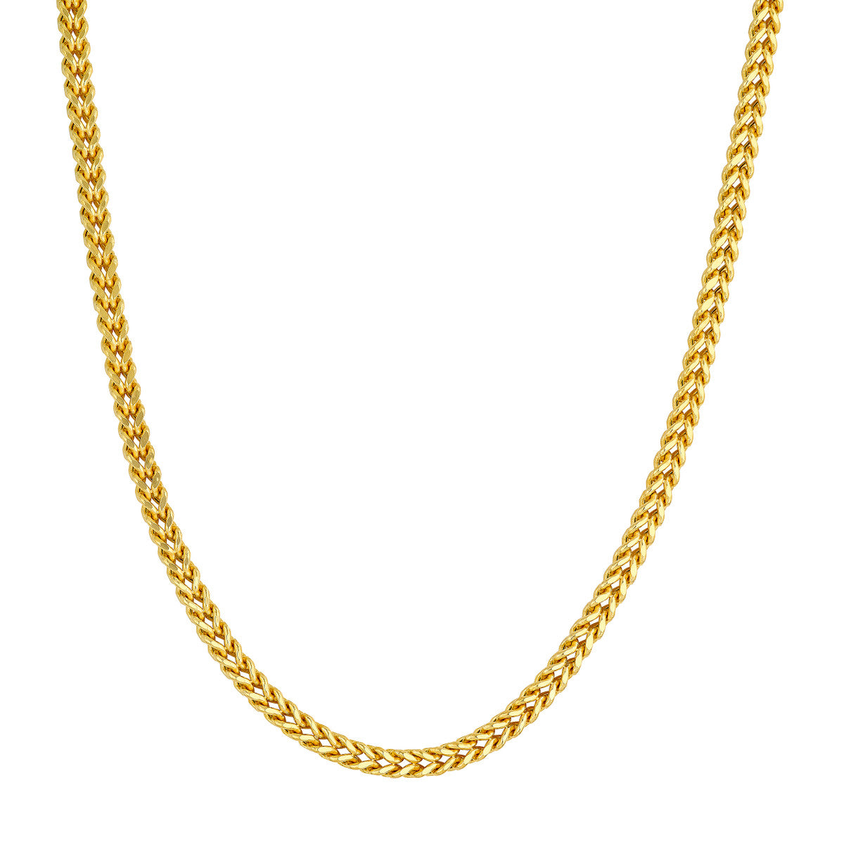 14K Yellow Gold 4.00mm Hollow Franco Chain
