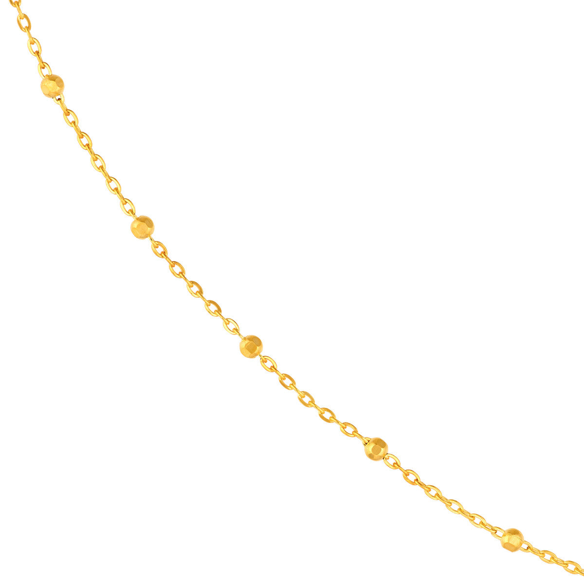 14K Yellow Gold 1.70mm Adjustable Saturn Chain Birmingham Jewelry Gold Chain Birmingham Jewelry