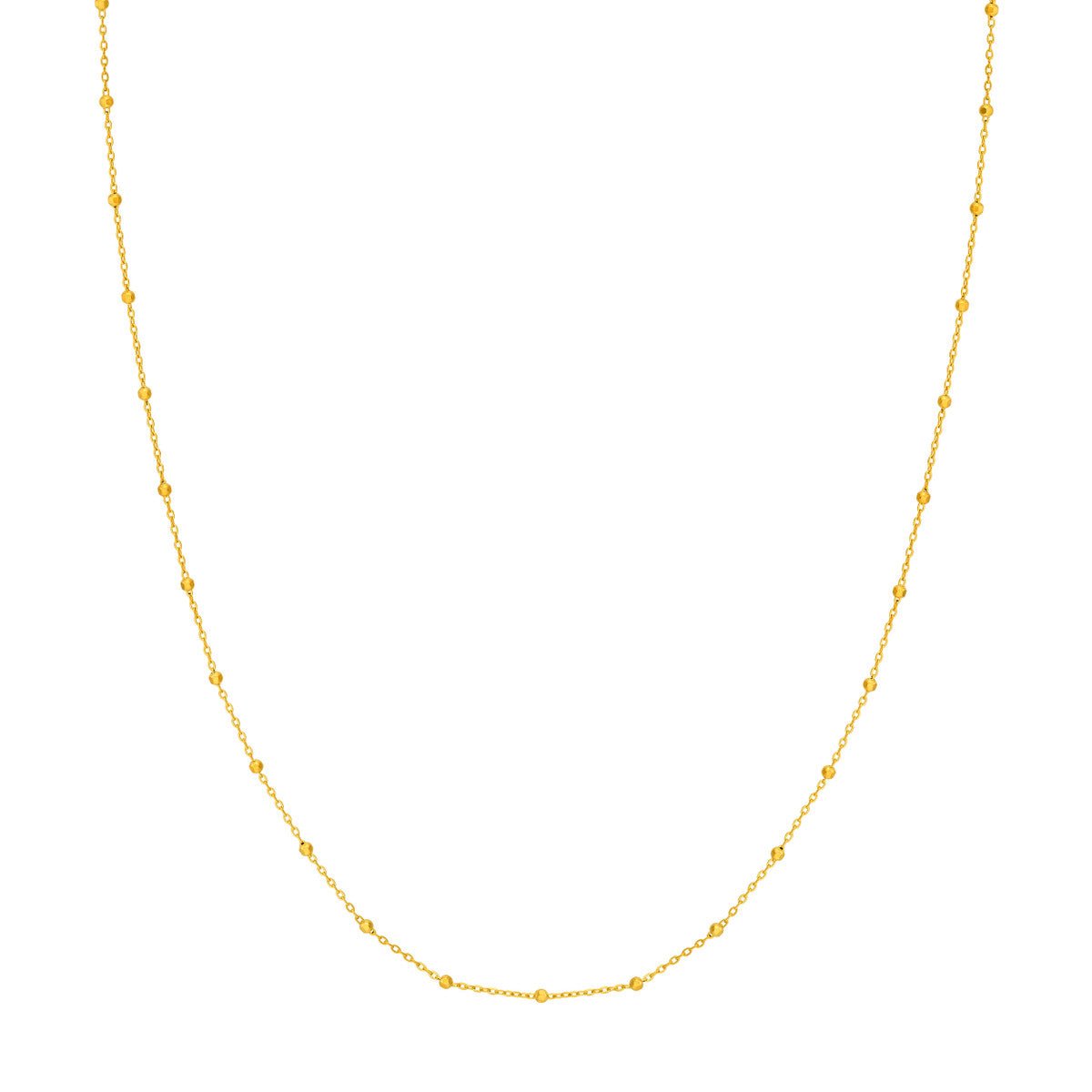 14K Yellow Gold 1.70mm Adjustable Saturn Chain Birmingham Jewelry Gold Chain Birmingham Jewelry