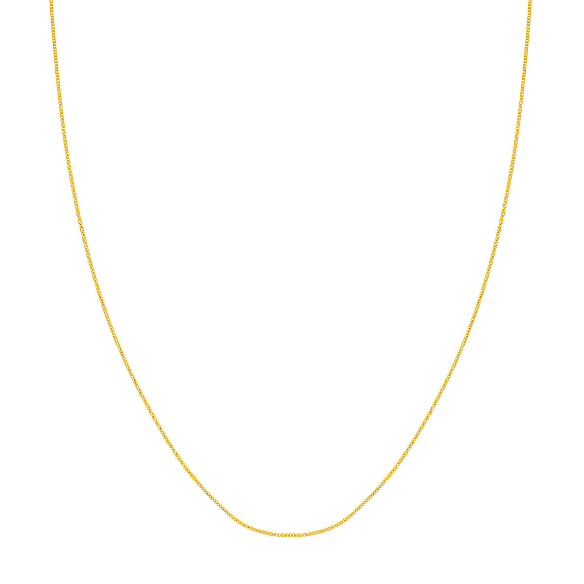 14K Yellow Gold 0.90mm Curb Chain